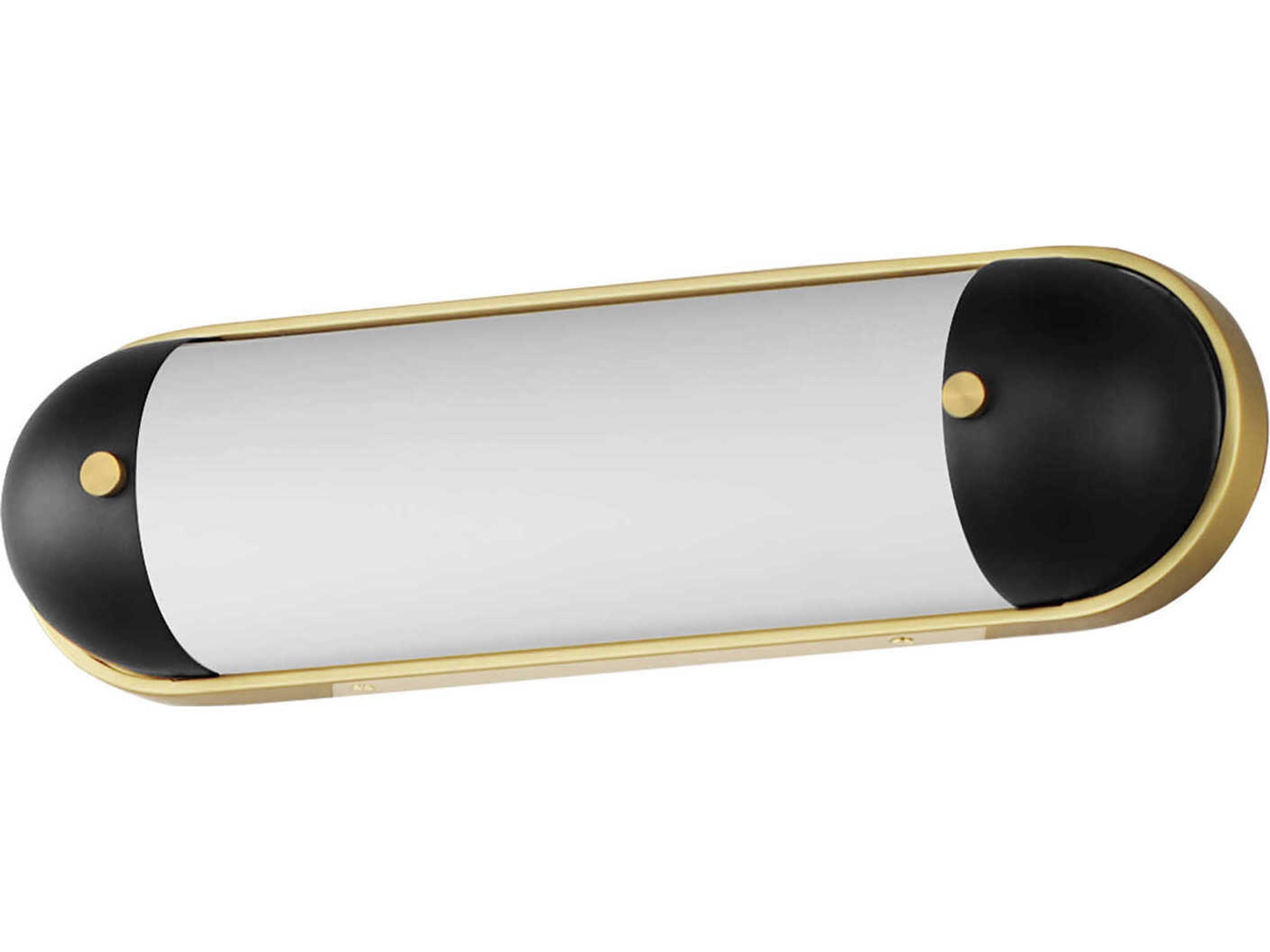 Capsule 1-Light Black Natural Aged Brass Vanity Light