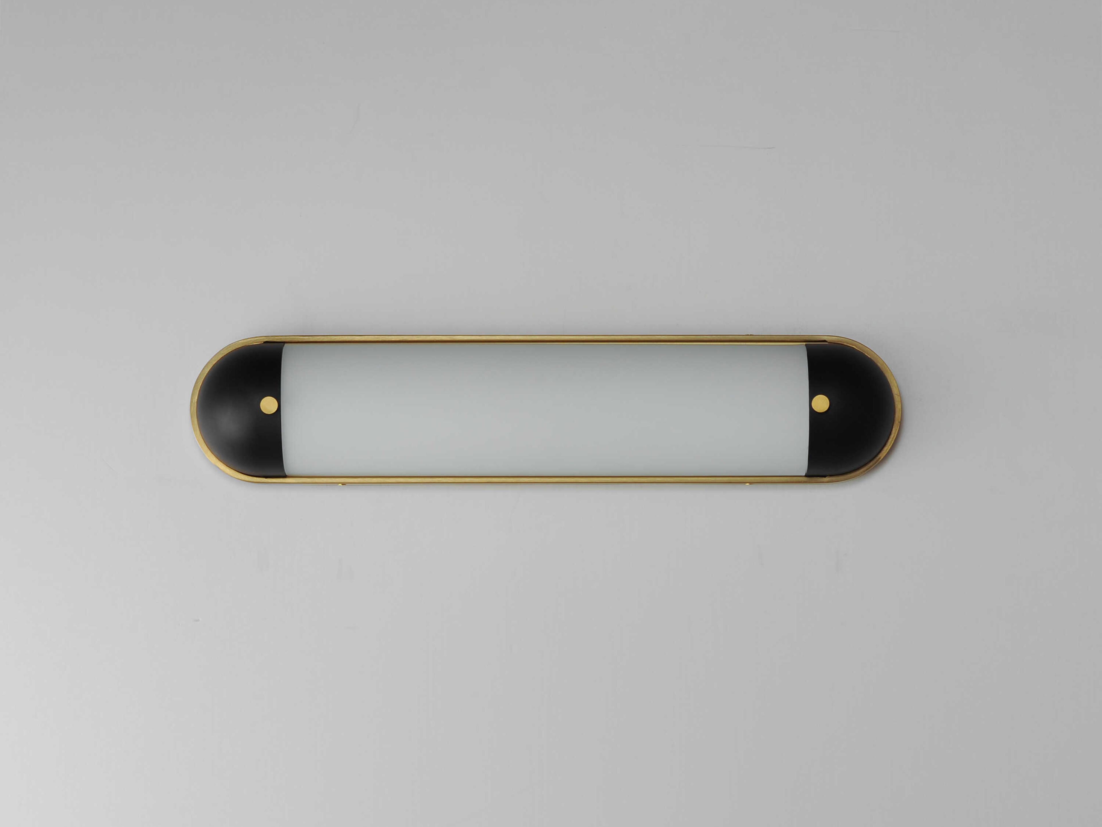 Maxim Lighting Capsule 1-Light Black Natural Aged Brass Vanity Light