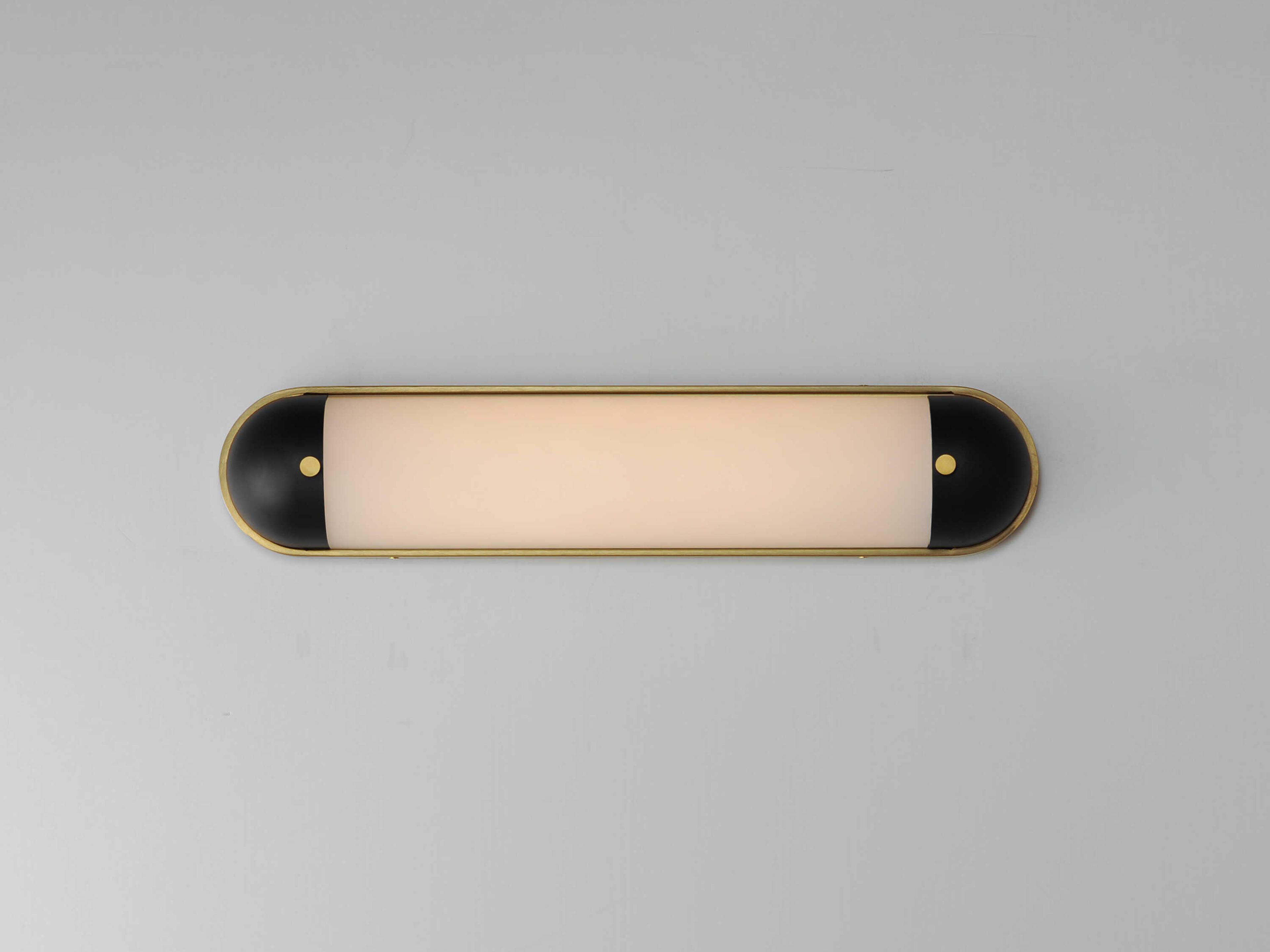 Maxim Lighting Capsule 1-Light Black Natural Aged Brass Vanity Light