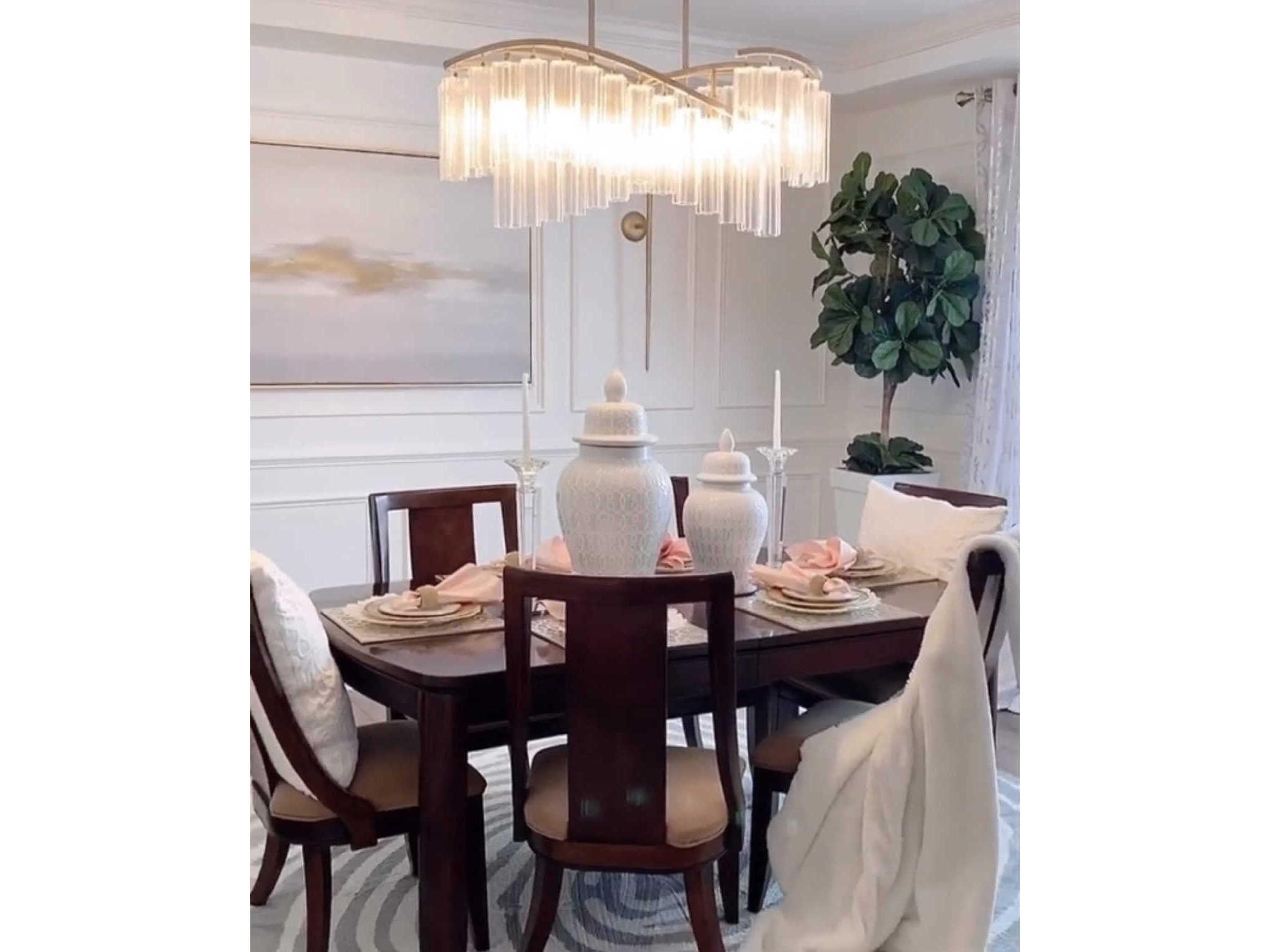 Maxim Lighting Victoria 6-Light Golden Silver Glass Island Pendant