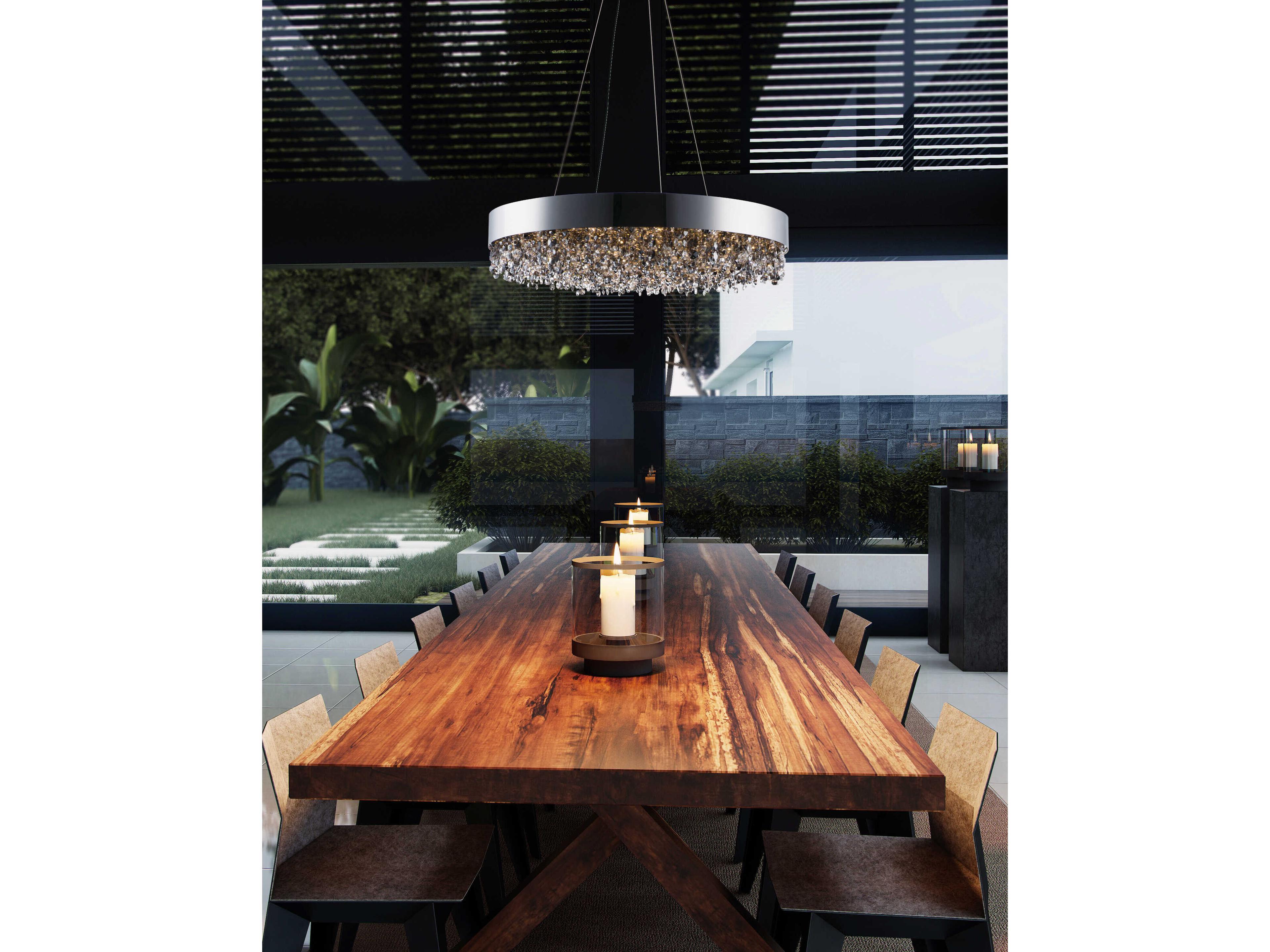 Maxim Lighting Mystic 16-Light-Light6 Polished Chrome Crystal LED Drum Pendant