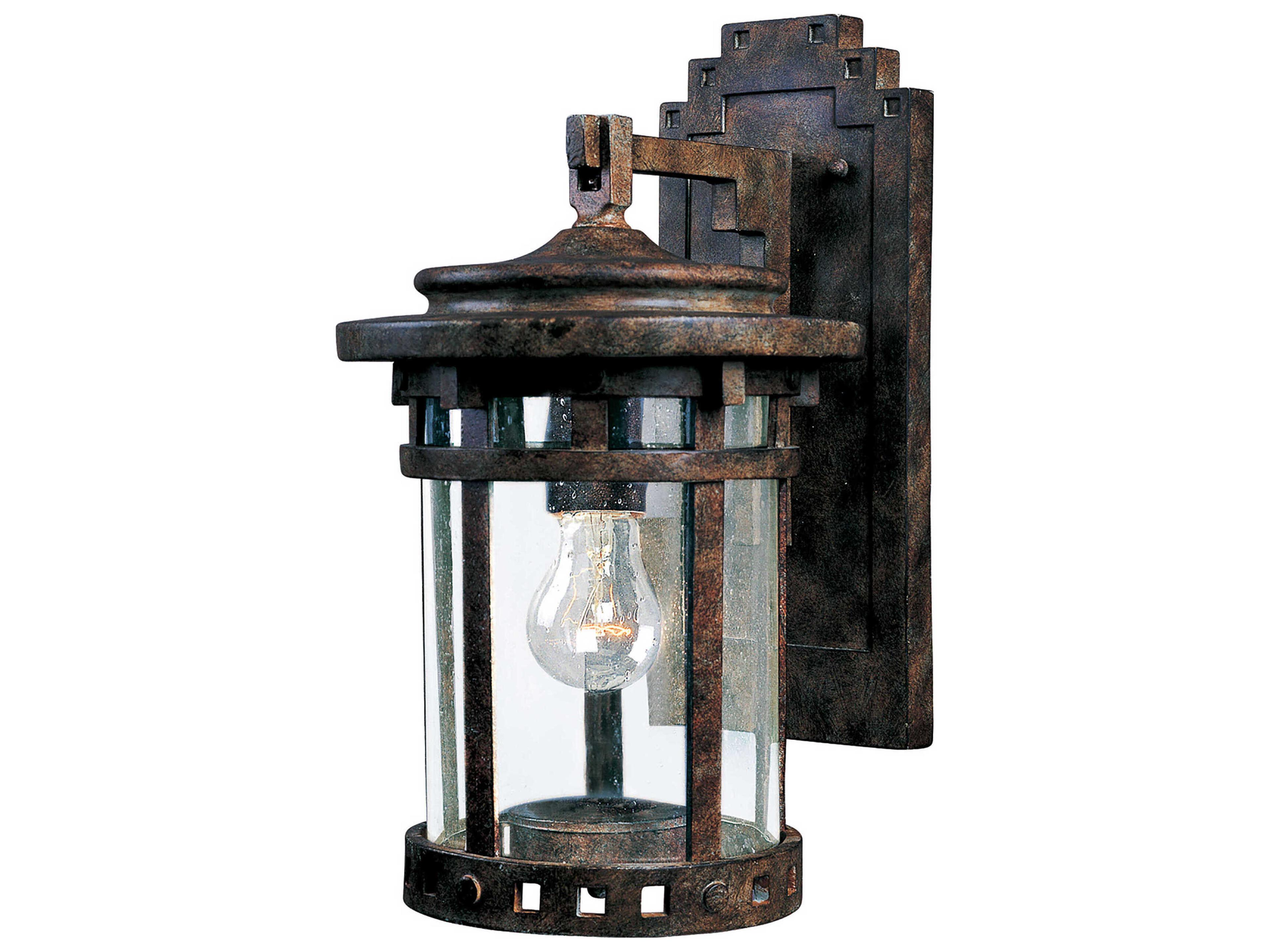 Santa Barbara VX & Seedy Glass Incandescent Outdoor Wall Light