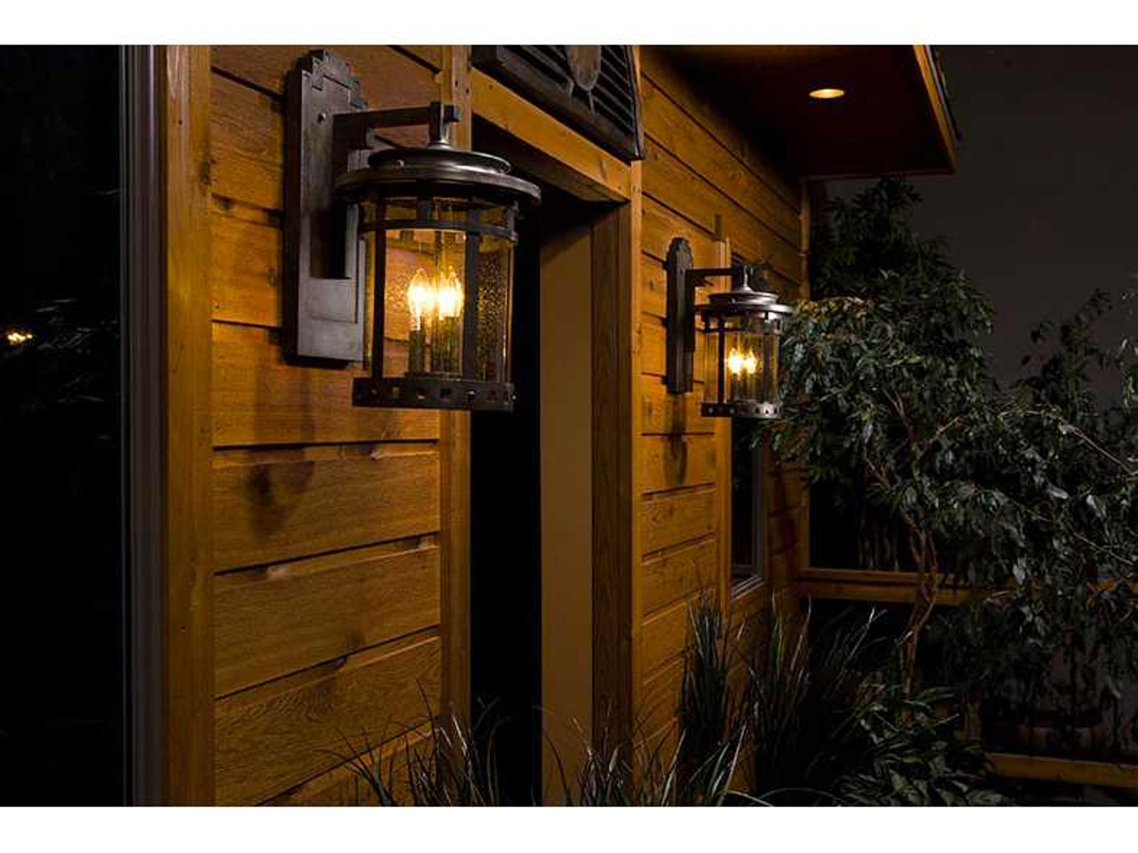 Maxim Lighting Santa Barbara VX & Seedy Glass Incandescent Outdoor Wall Light