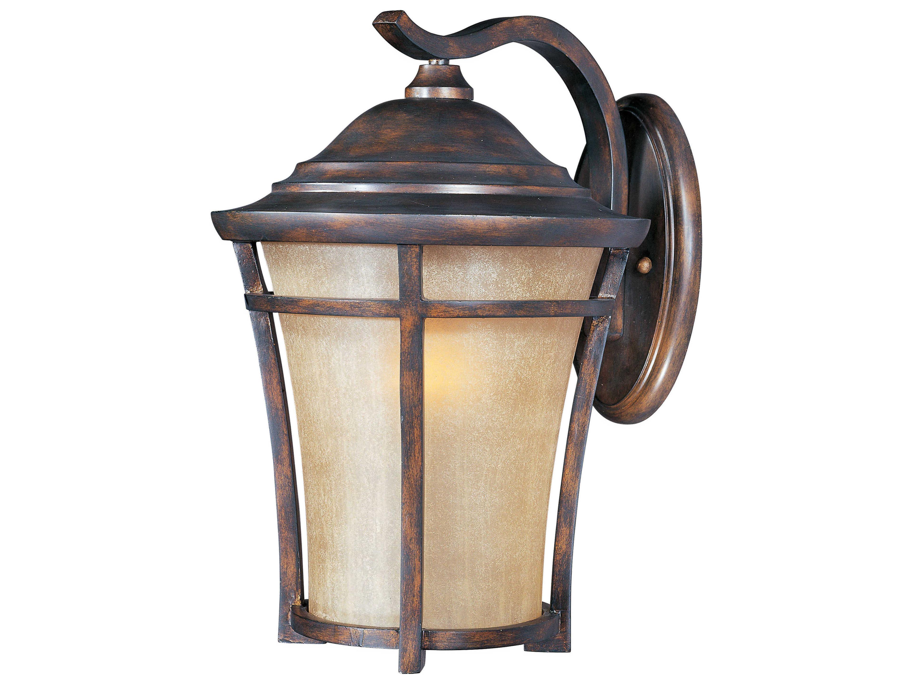 Balboa & Golden Frost Glass Incandescent Outdoor Wall Light