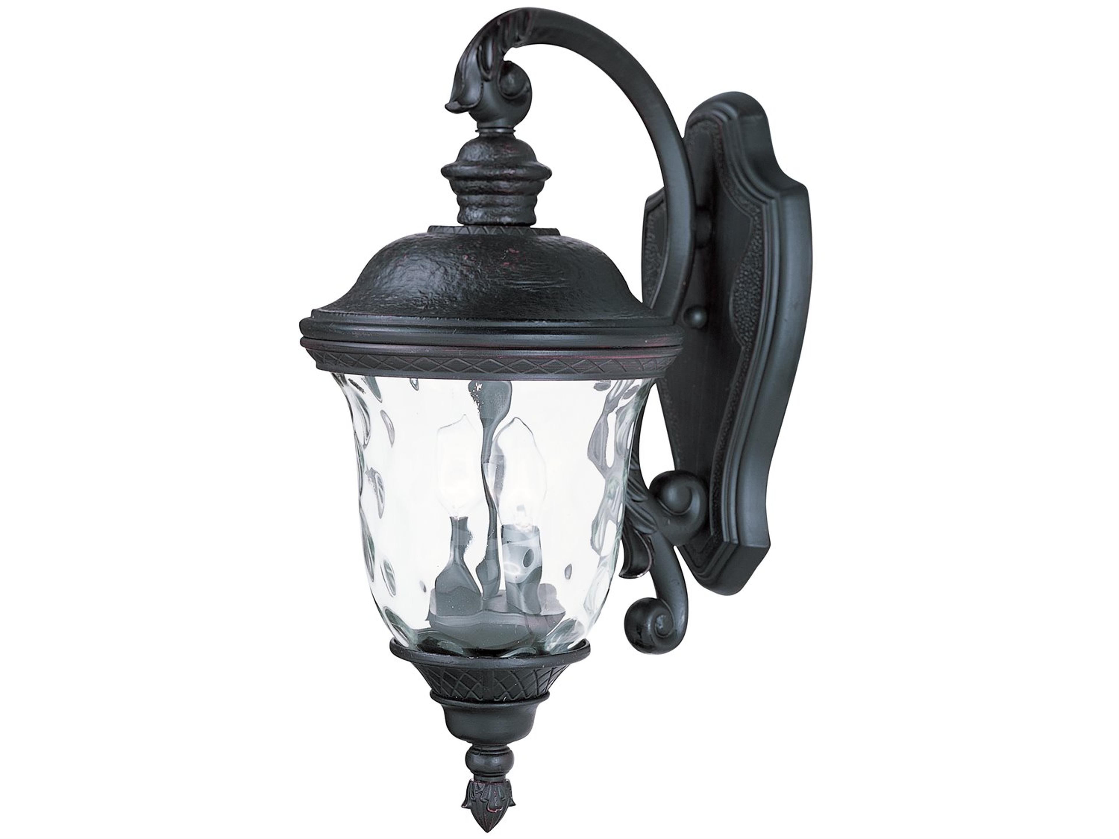Carriage House VX & Water Glass Incandescent Outdoor Wall Light