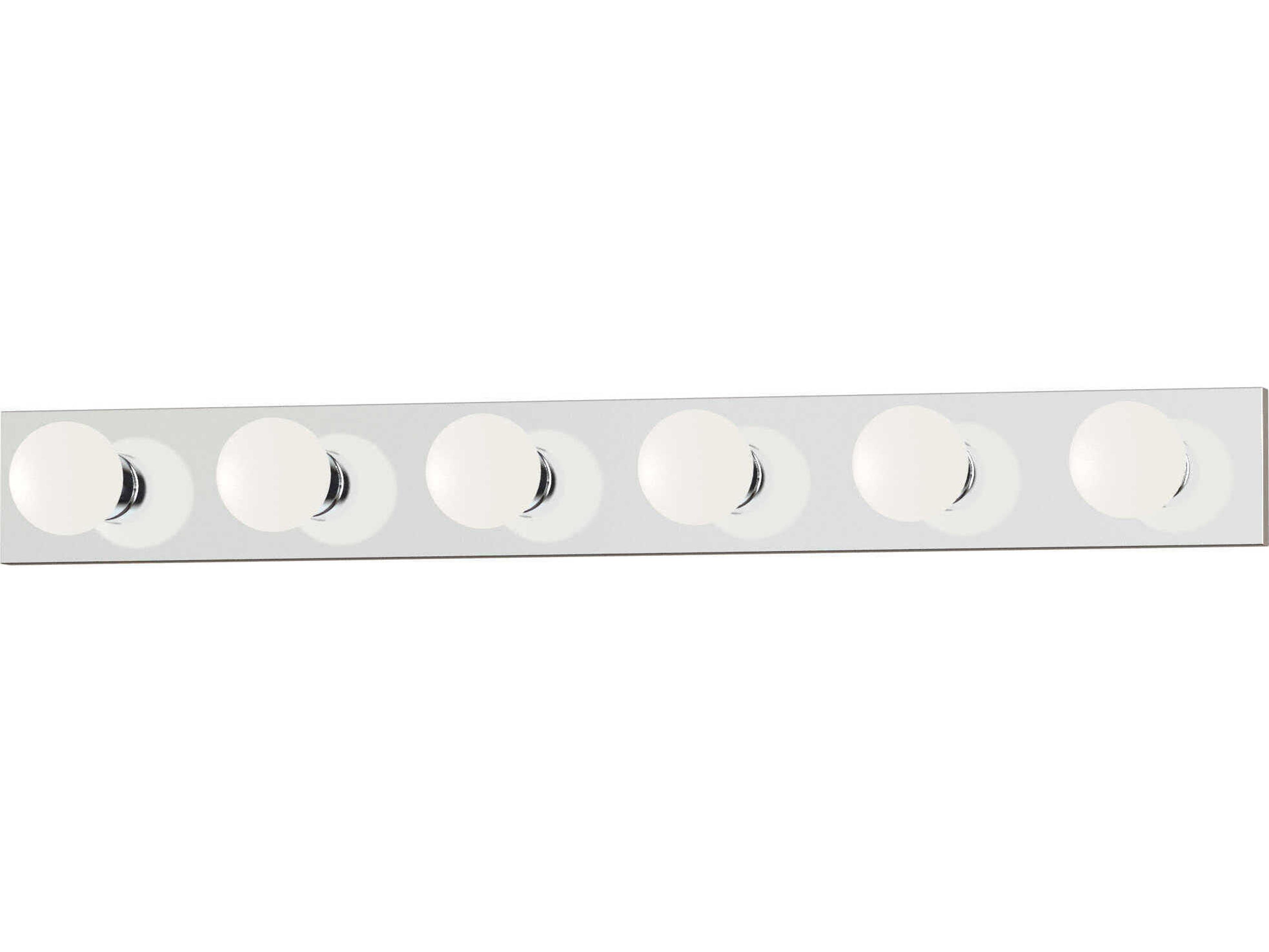 Essentials 6-Light Polished Chrome Vanity Light