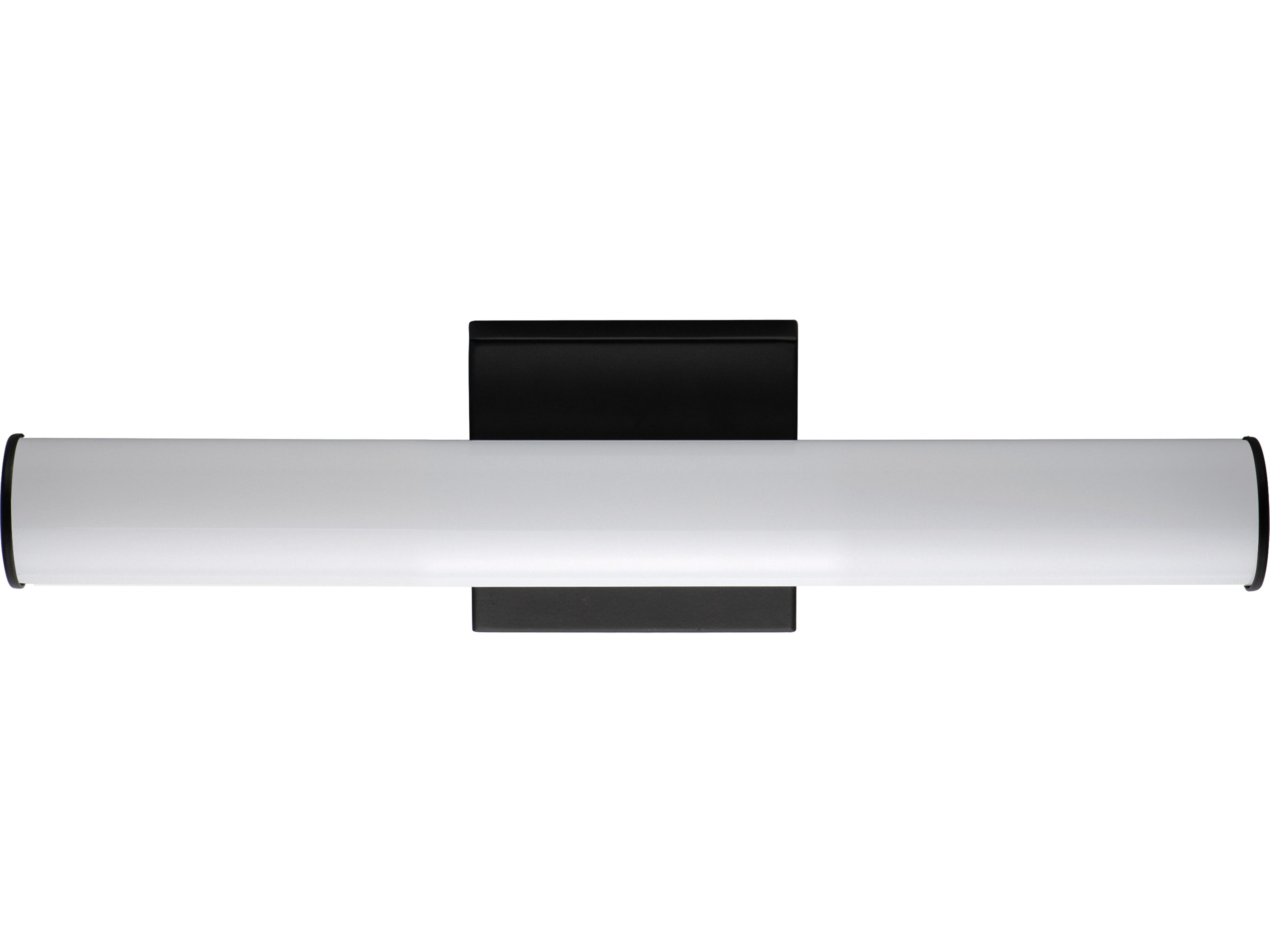 Rail 1-Light Black Vanity Light