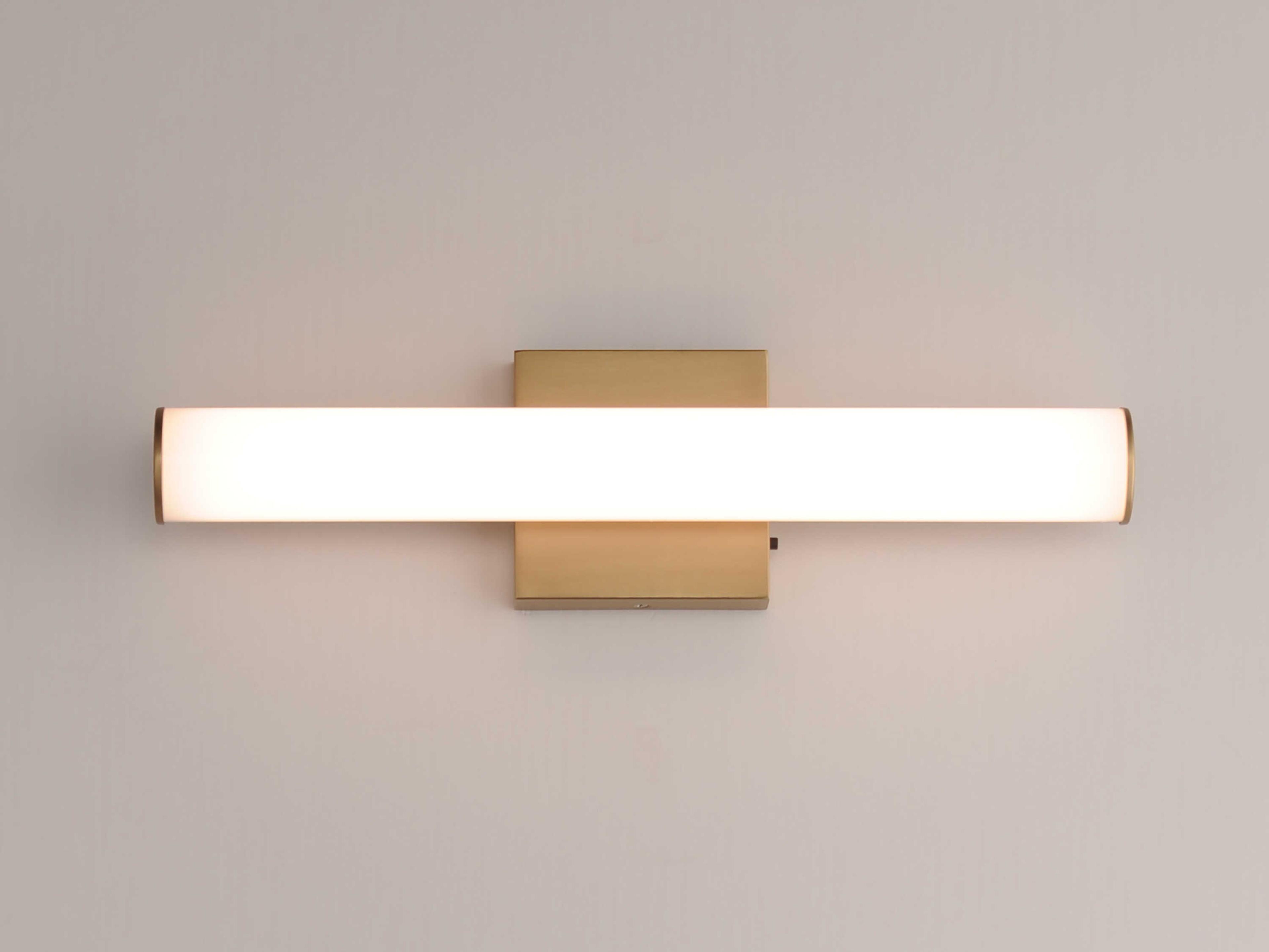 Maxim Lighting Rail 1-Light Natural Aged Brass Vanity Light