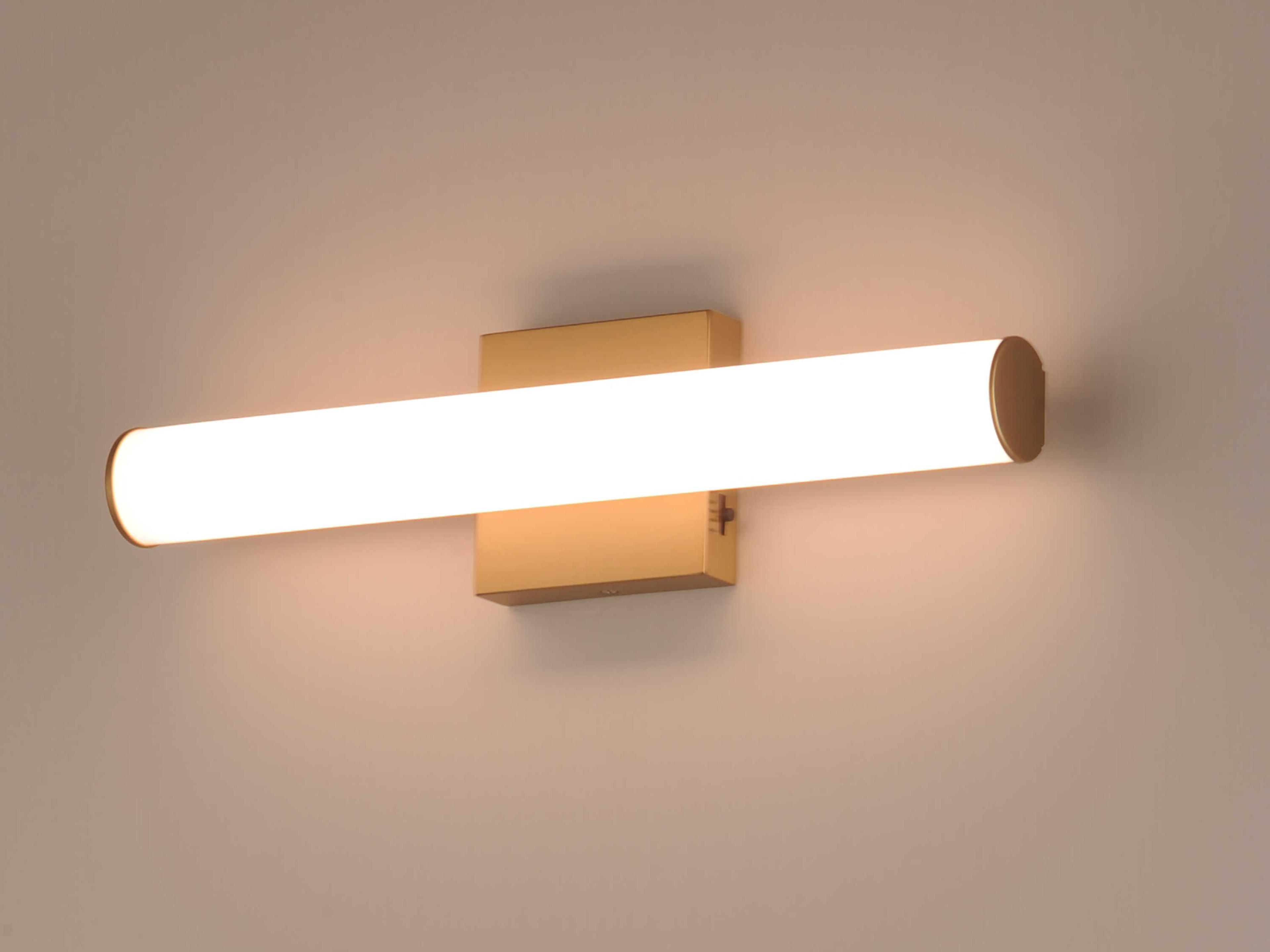 Maxim Lighting Rail 1-Light Natural Aged Brass Vanity Light