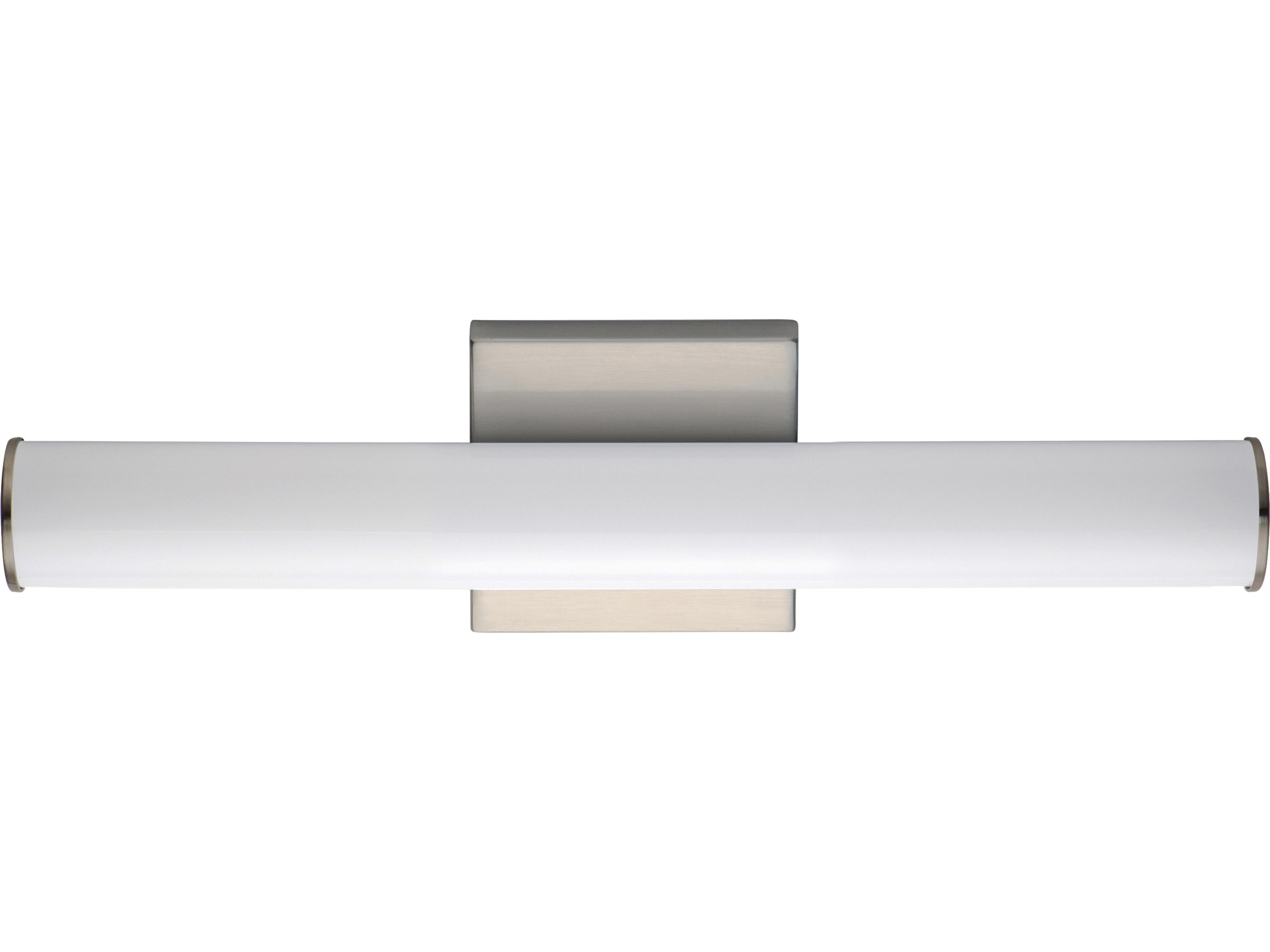 Rail 1-Light Satin Nickel Vanity Light