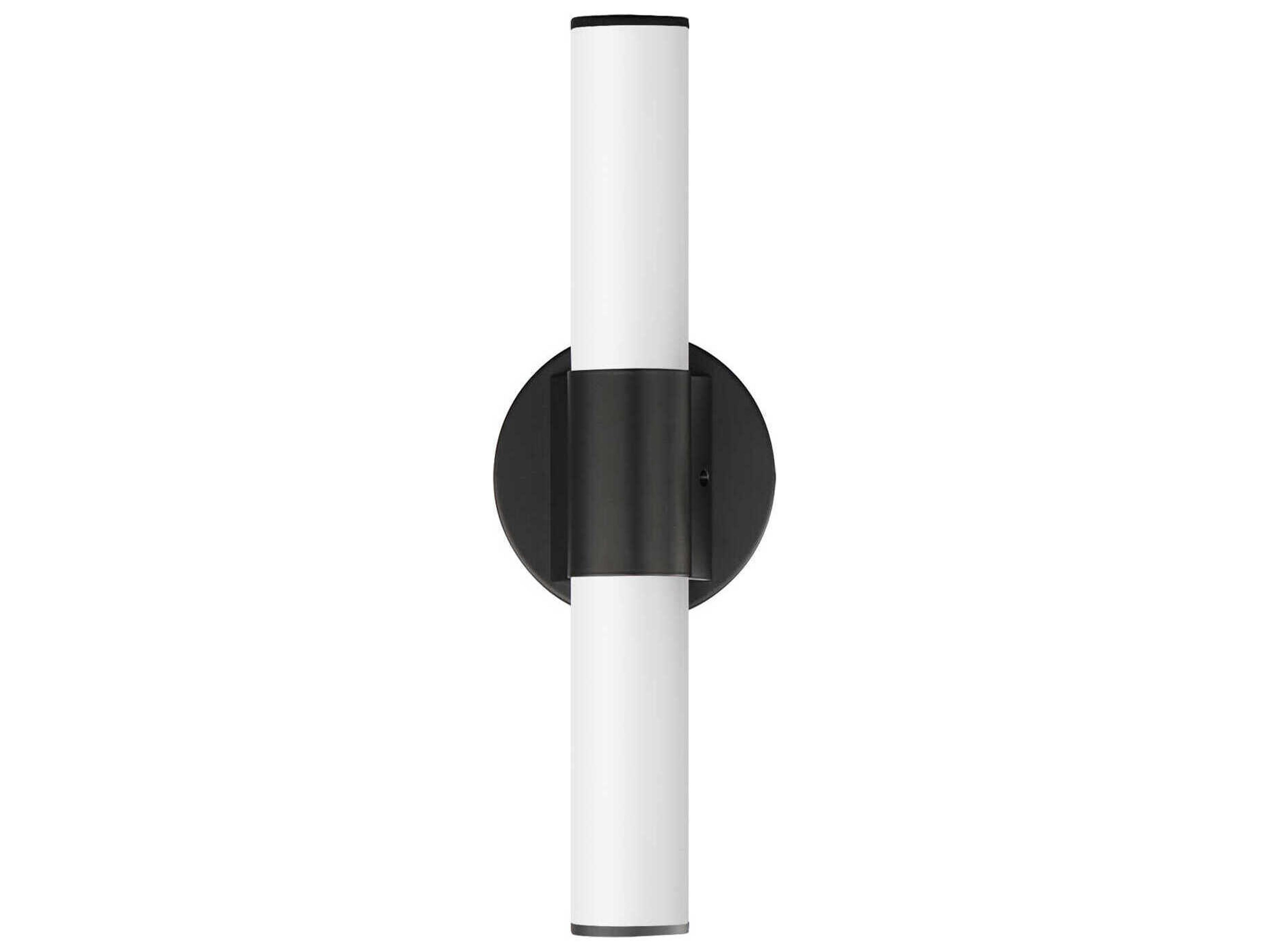 Tubo 1-Light Black Vanity Light