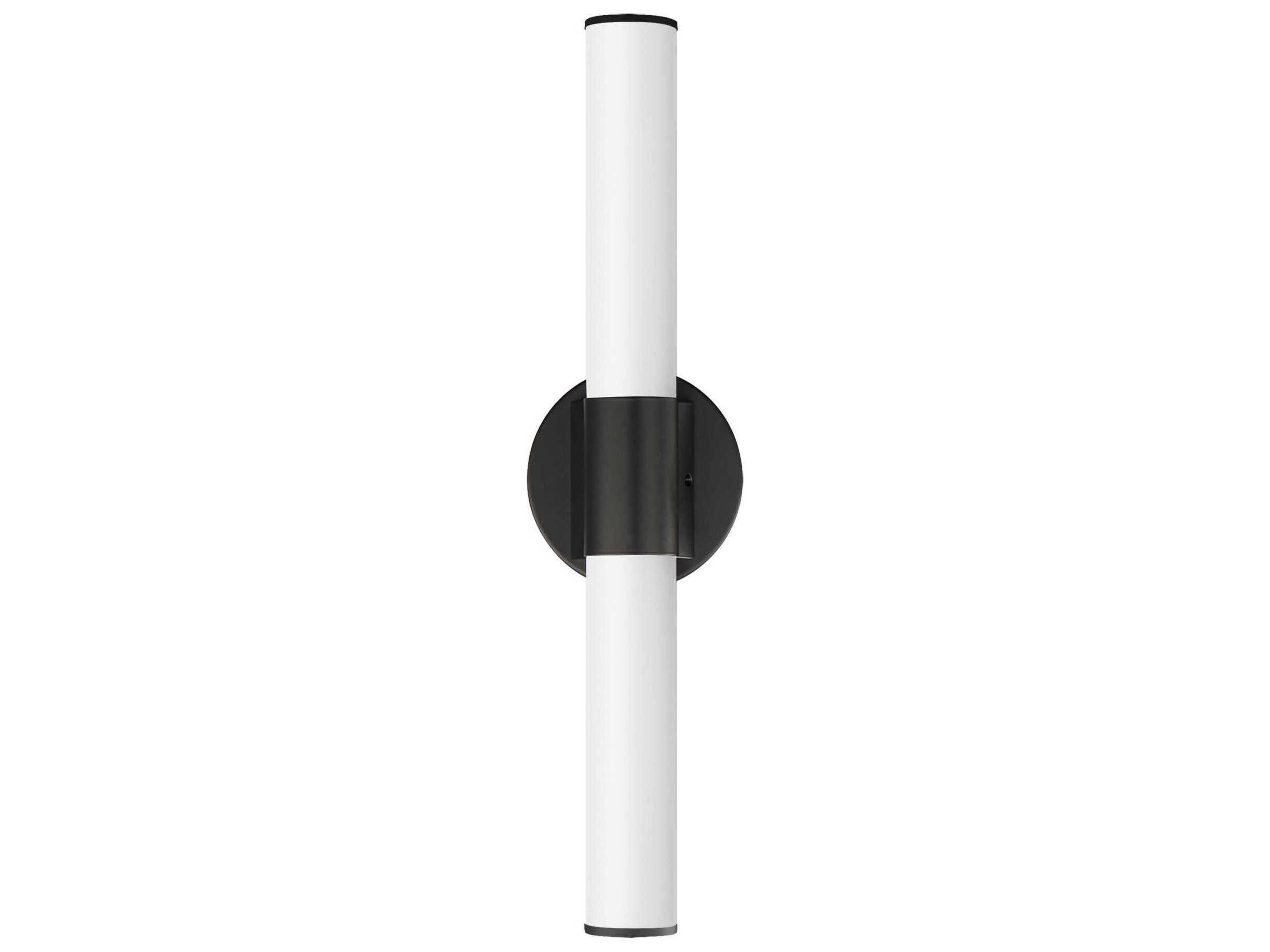 Tubo 1-Light Black Vanity Light