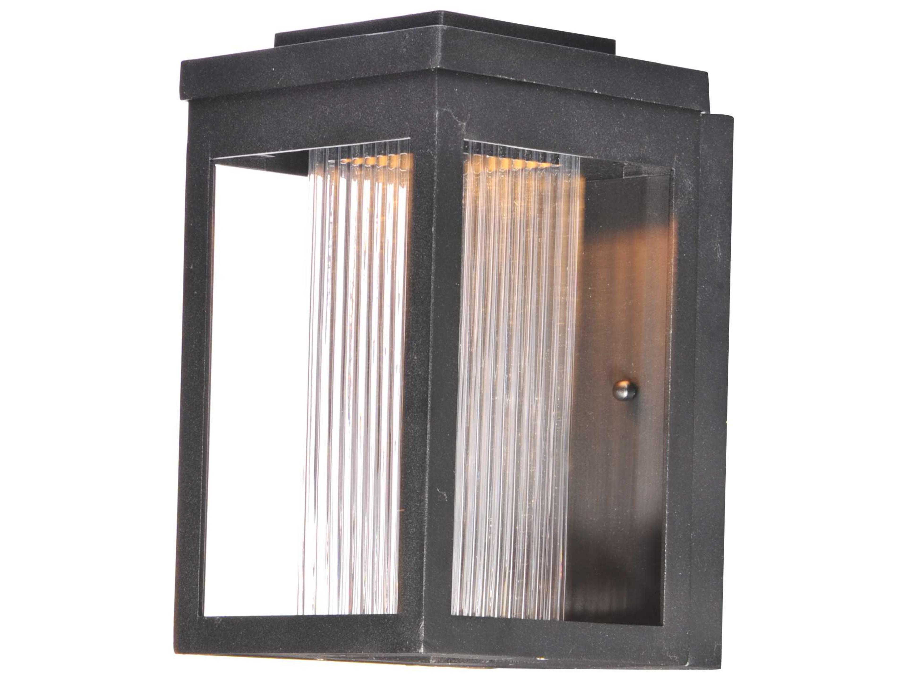 Maxim Lighting Salon with Clear Ribbed Glass LED Outdoor Wall Light