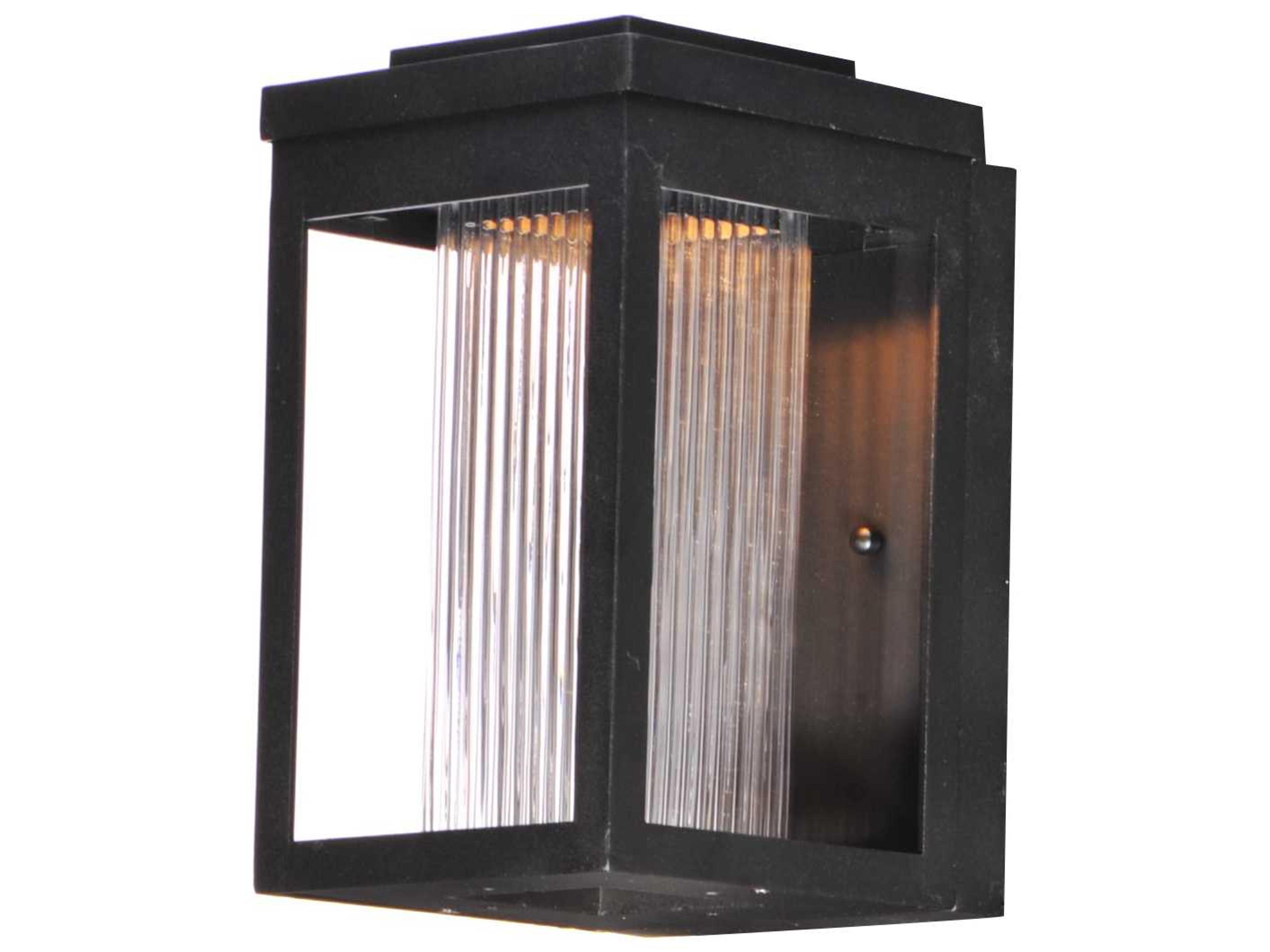 Maxim Lighting Salon with Clear Ribbed Glass LED Outdoor Wall Light