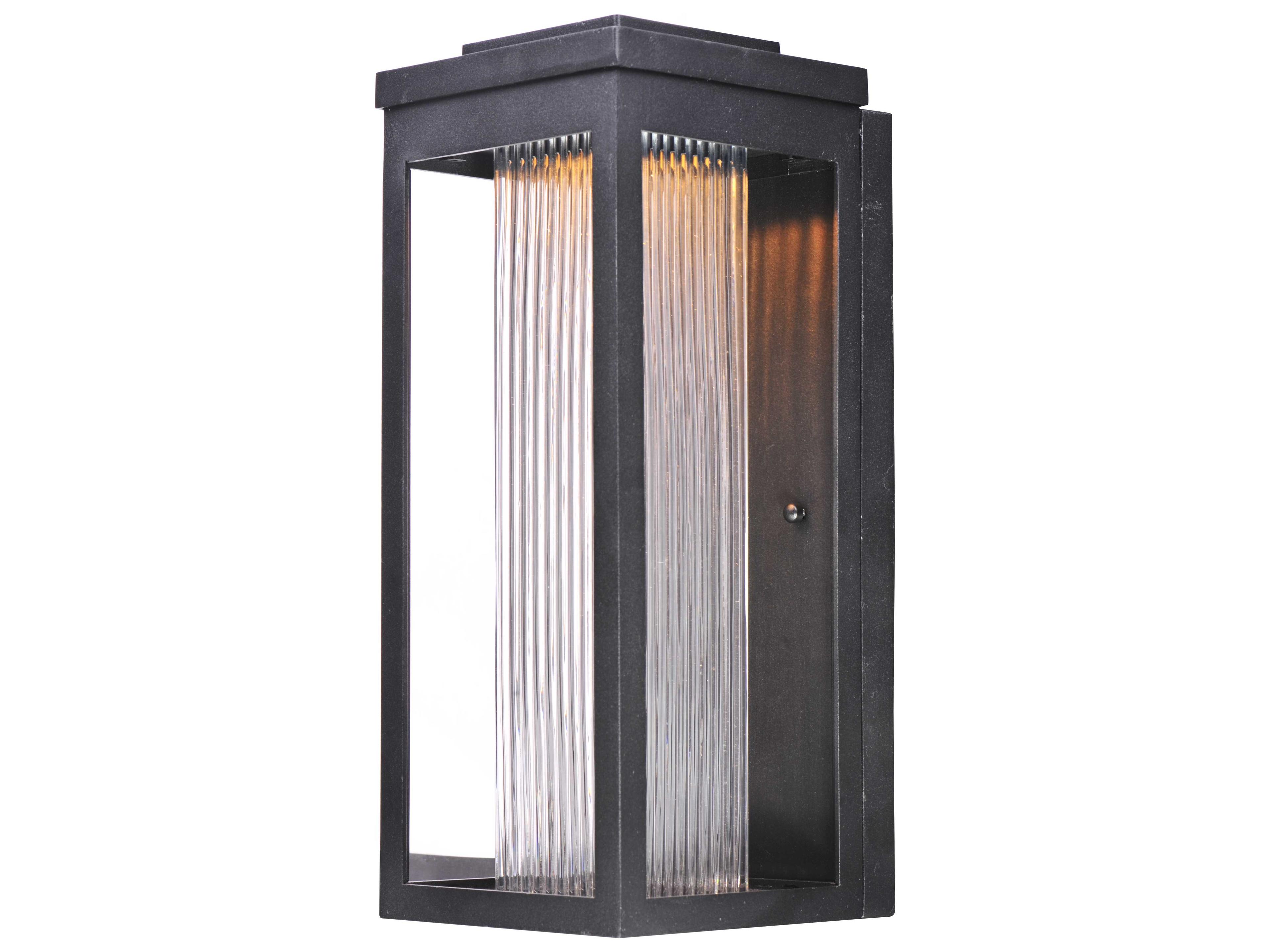 Maxim Lighting Salon with Clear Ribbed Glass LED Outdoor Wall Light