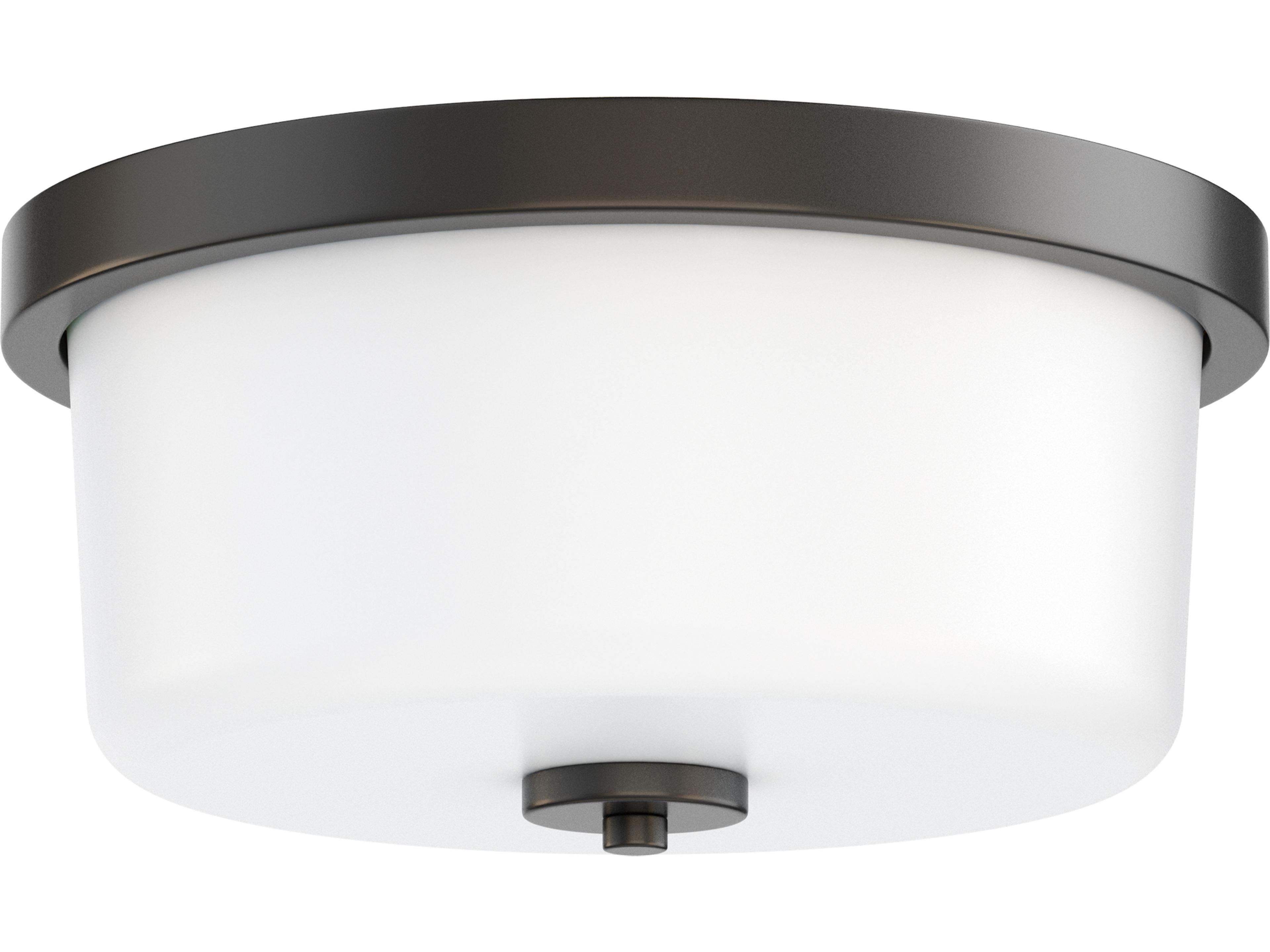 Fuller 2- Light Black Drum Flush Mount