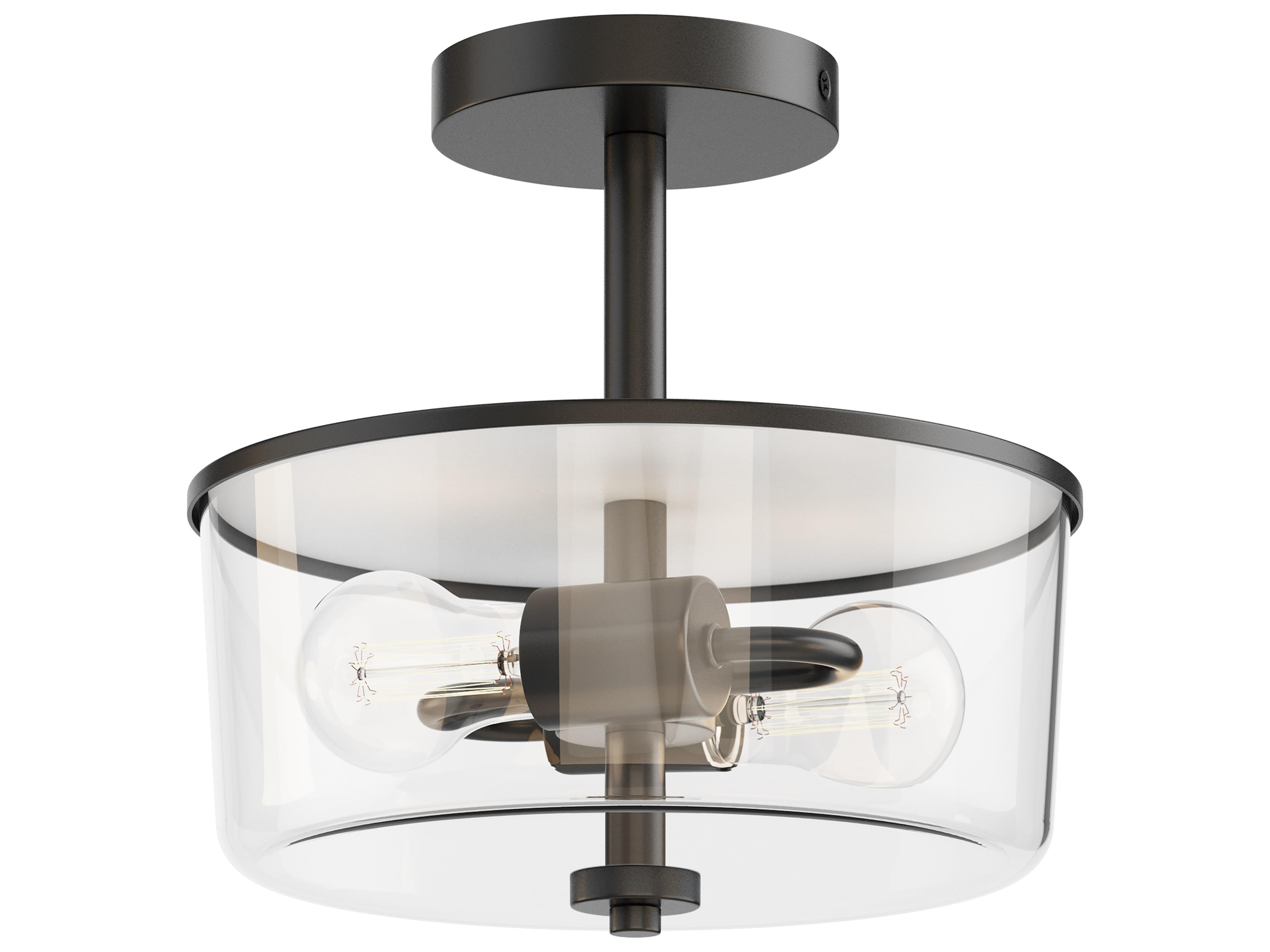Fuller 2- Light Black Drum Pendant