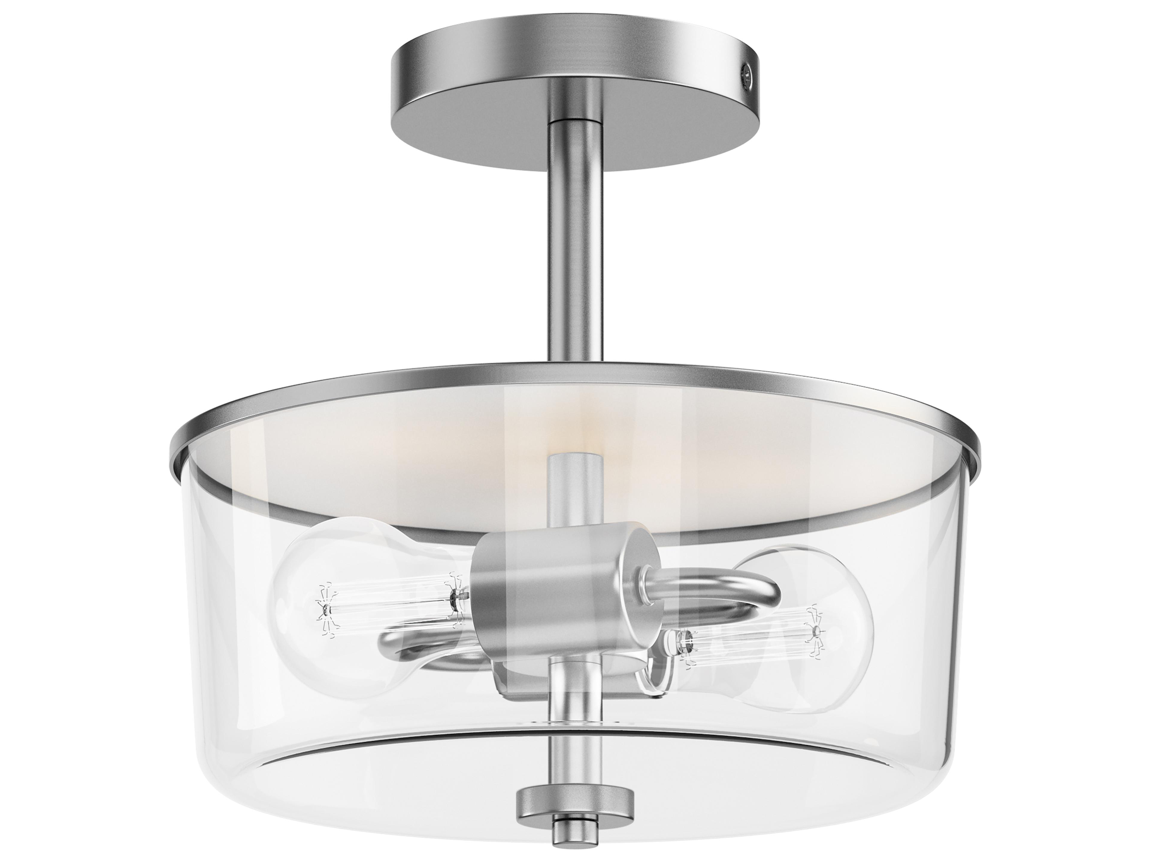 Fuller 2- Light Satin Nickel Drum Pendant