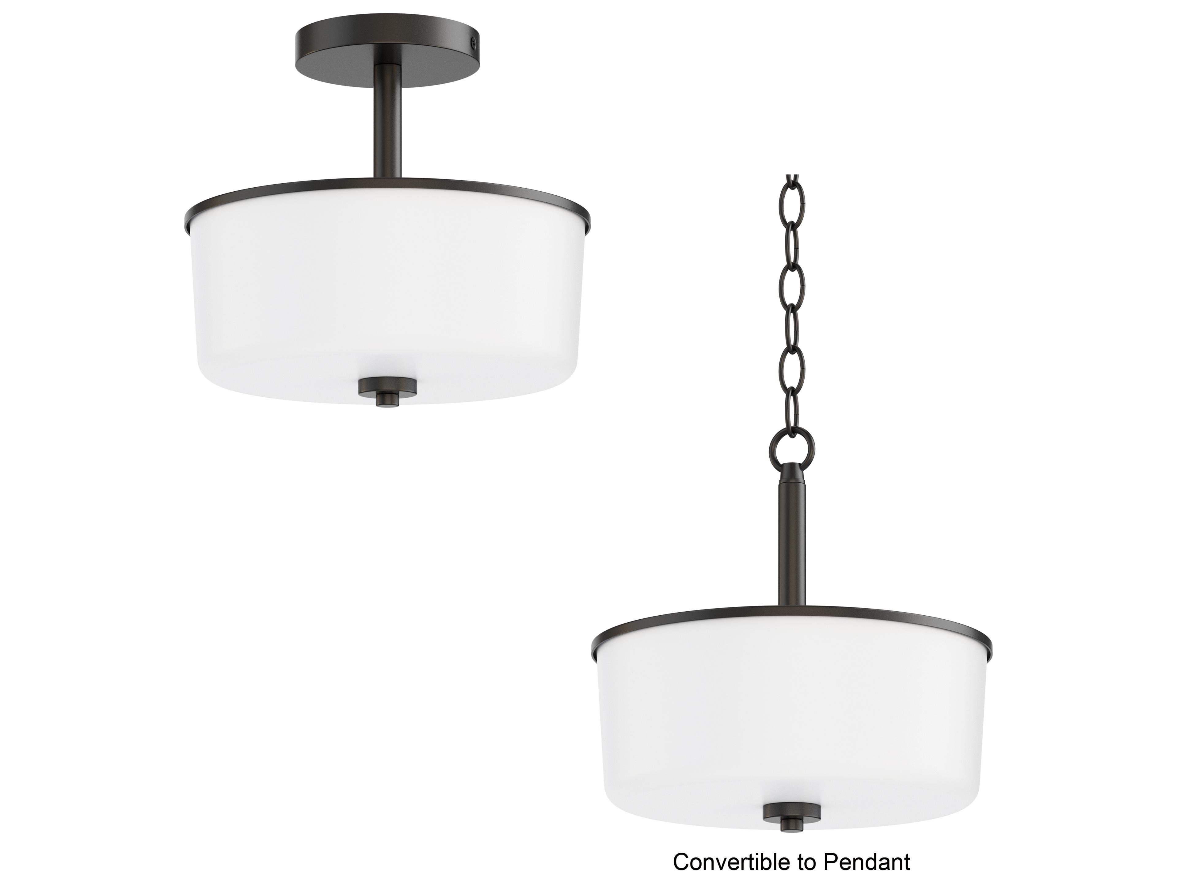 Maxim Lighting Fuller 2- Light Black Drum Pendant