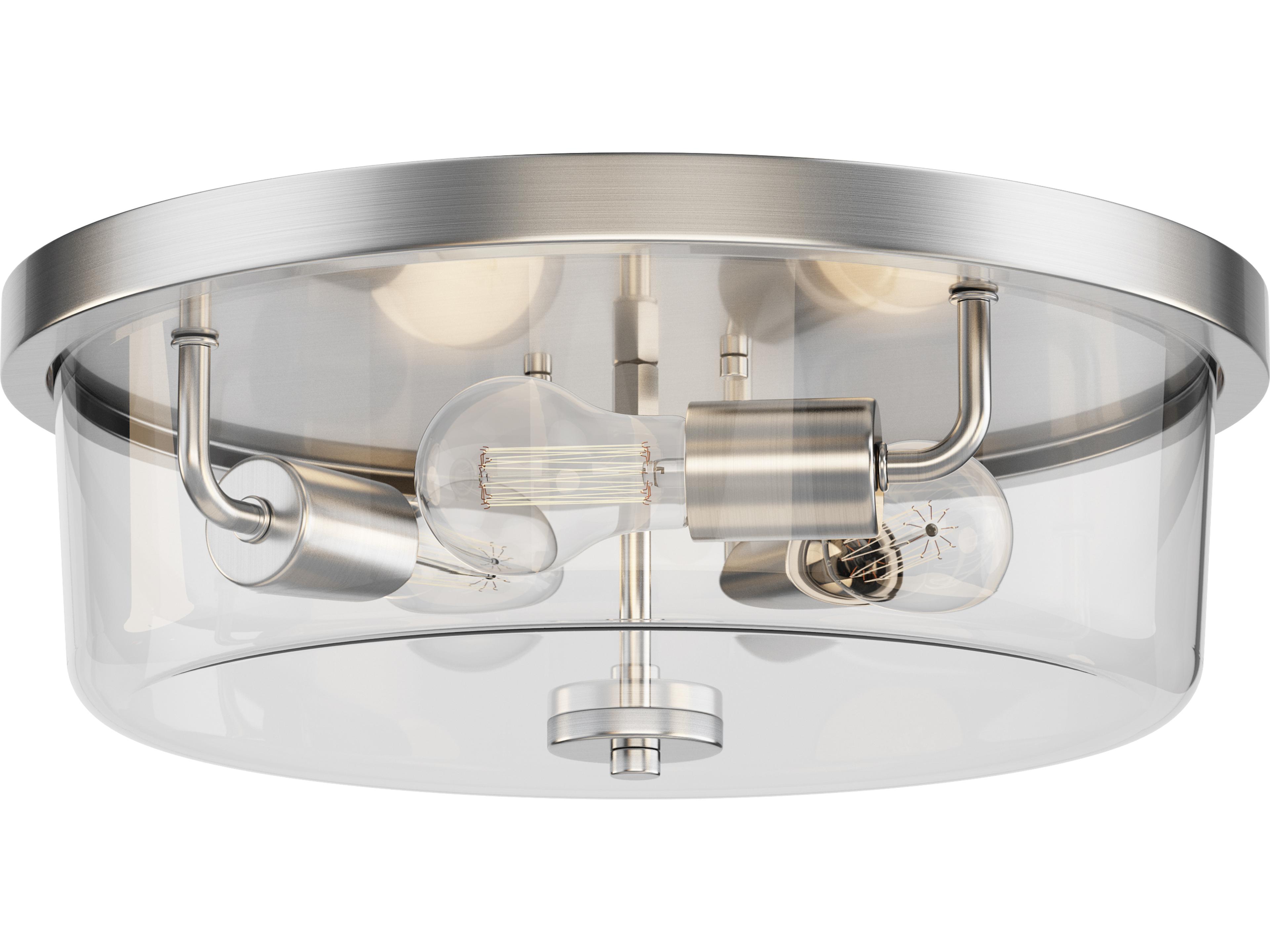 Fuller 3- Light Satin Nickel Drum Flush Mount
