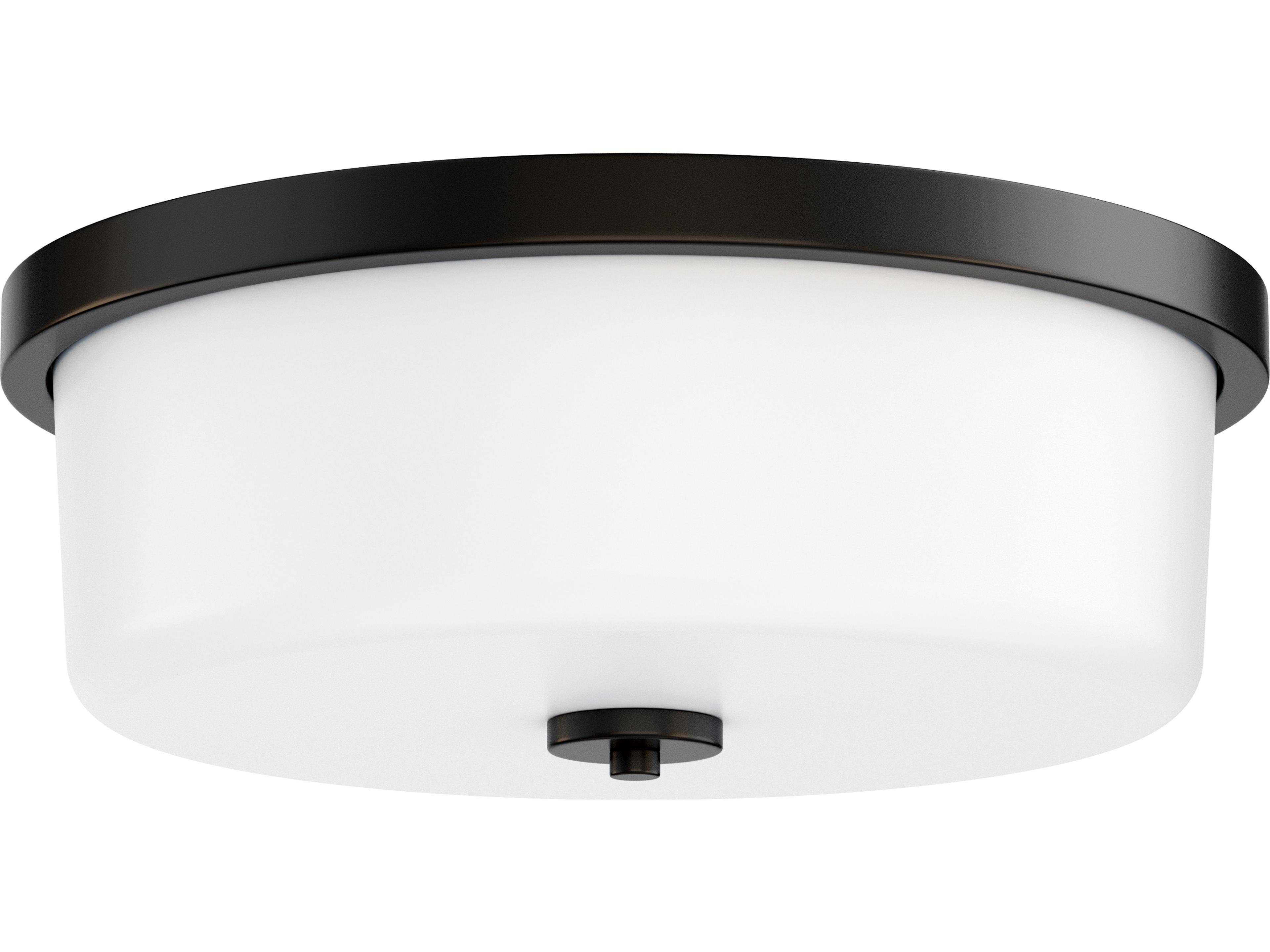 Fuller 3- Light Black Drum Flush Mount