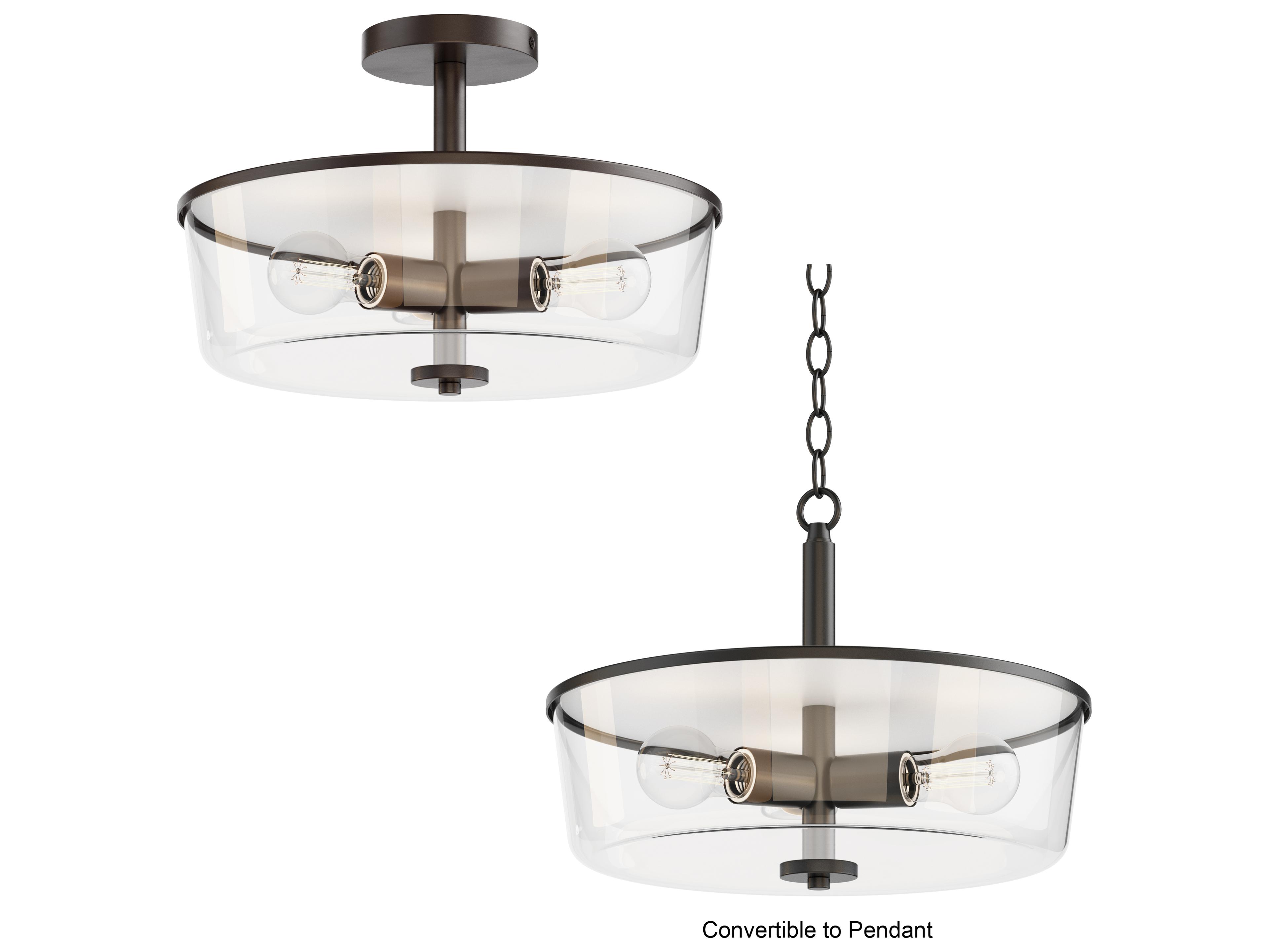 Maxim Lighting Fuller 3- Light Black Drum Pendant