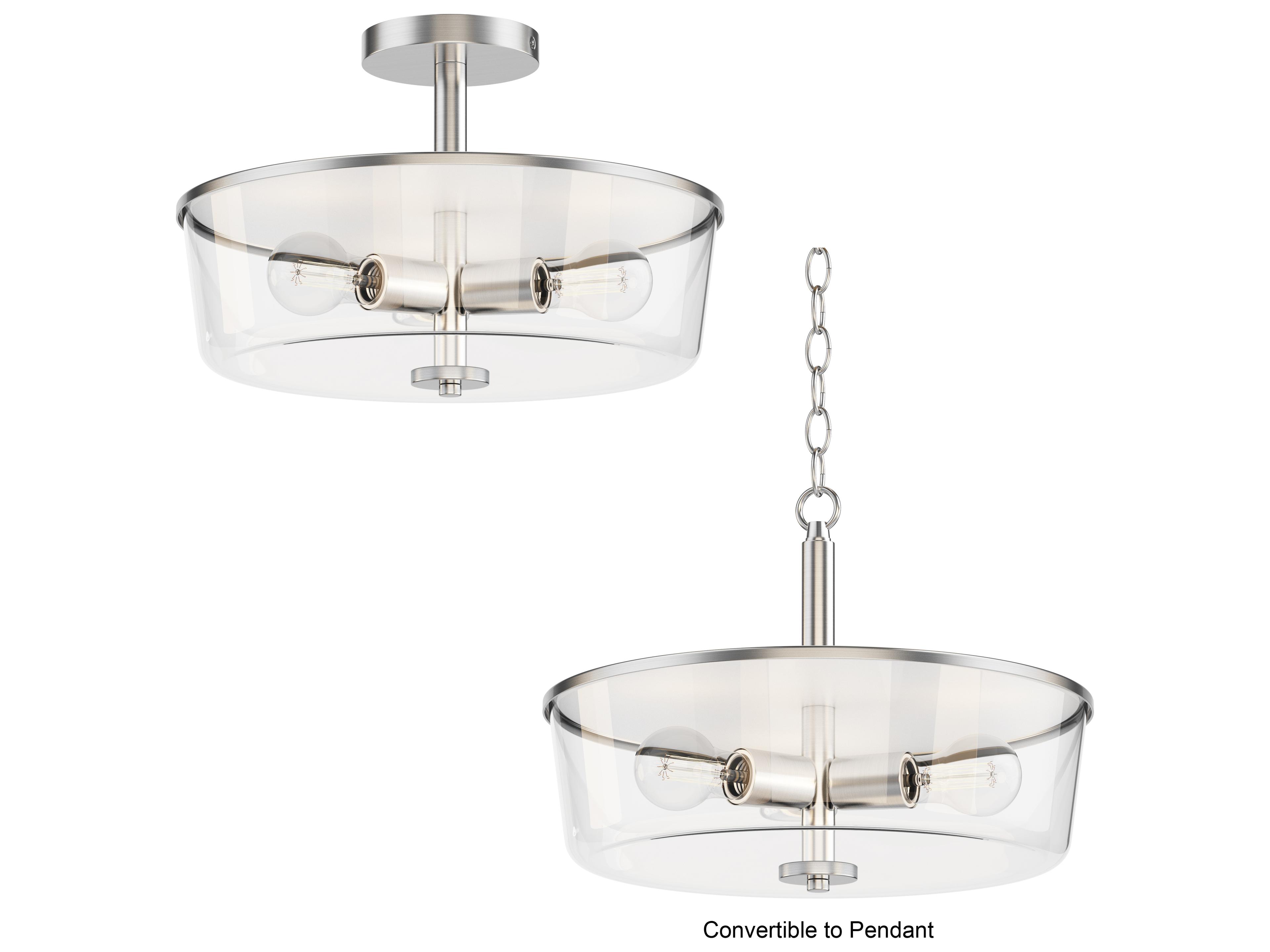 Maxim Lighting Fuller 3- Light Satin Nickel Drum Pendant