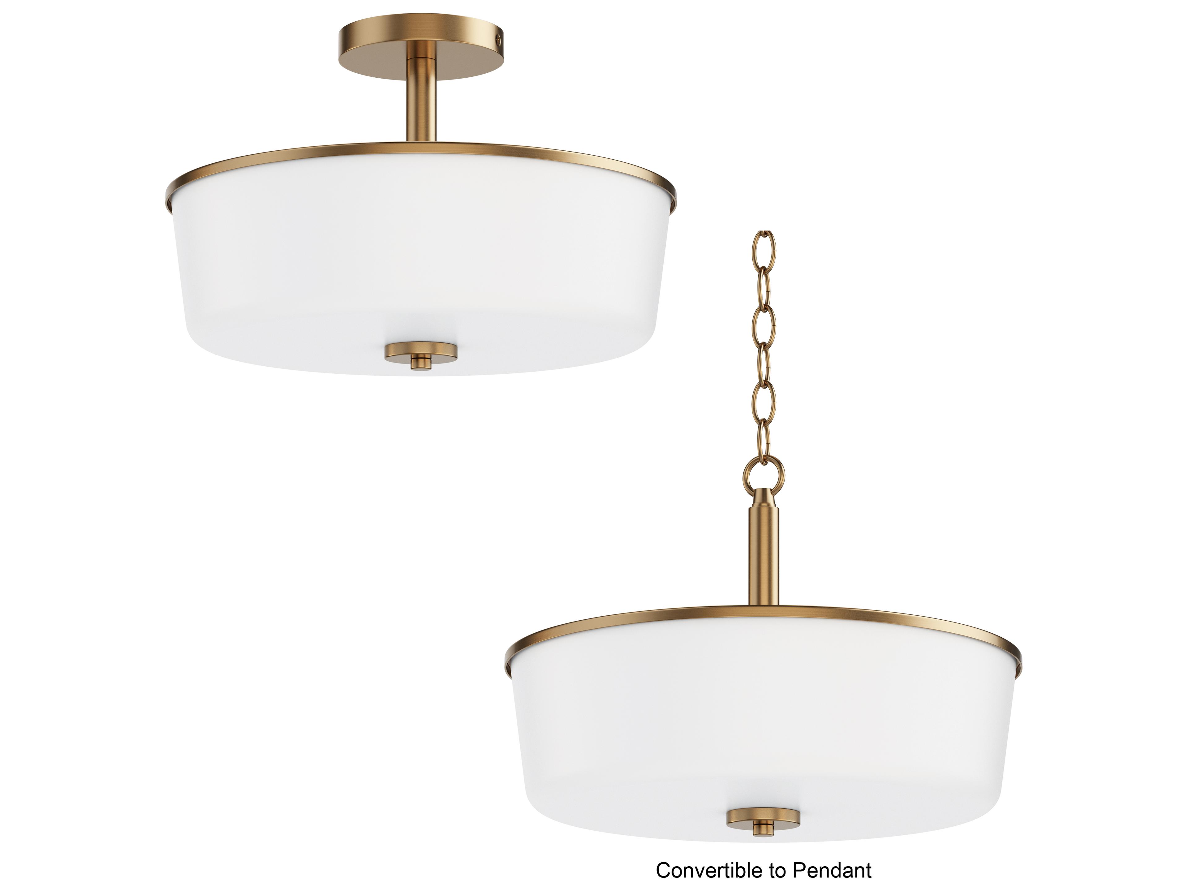 Maxim Lighting Fuller 3- Light Natural Aged Brass Drum Pendant