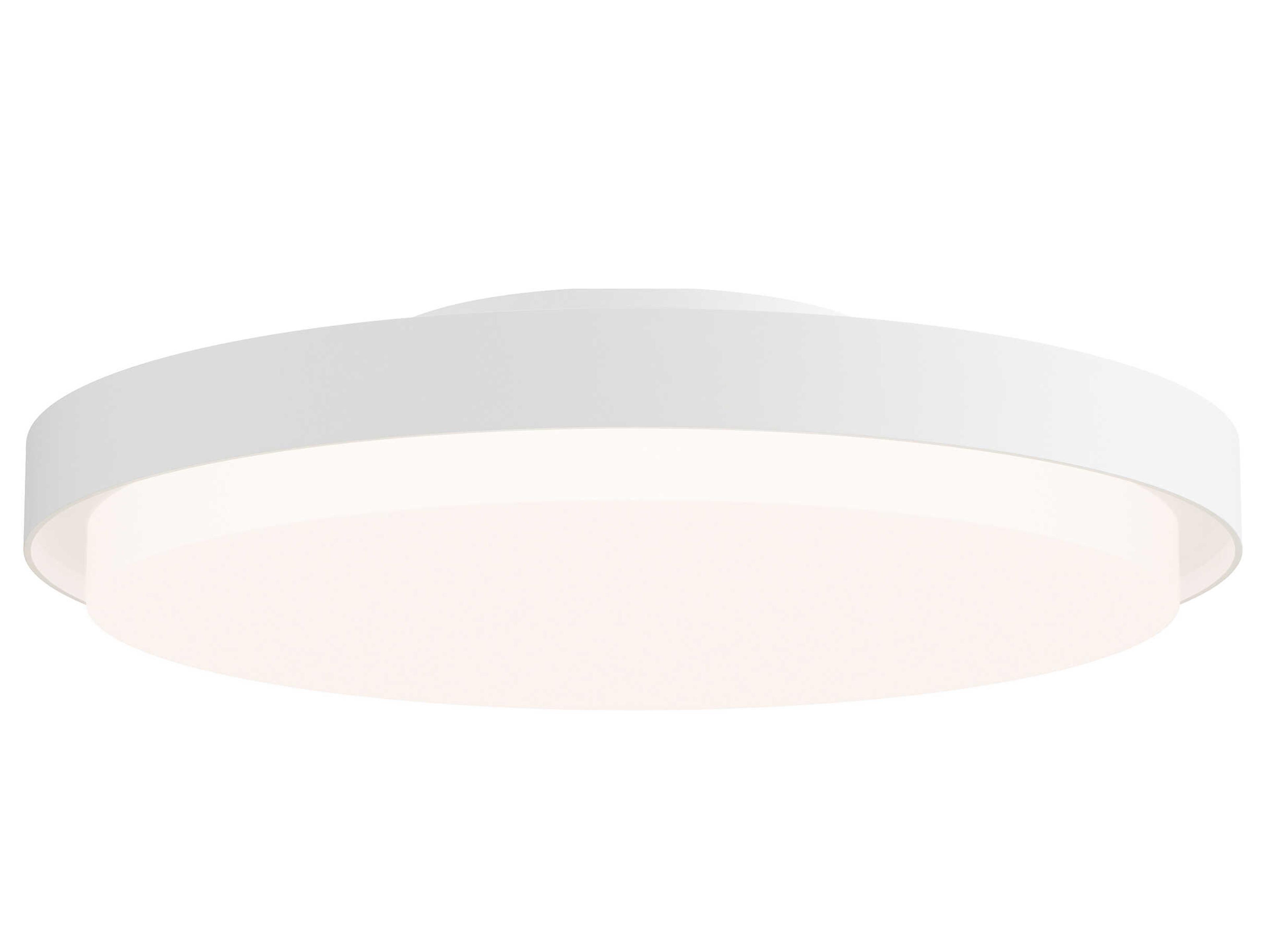Float 1-Light White Round Flush Mount