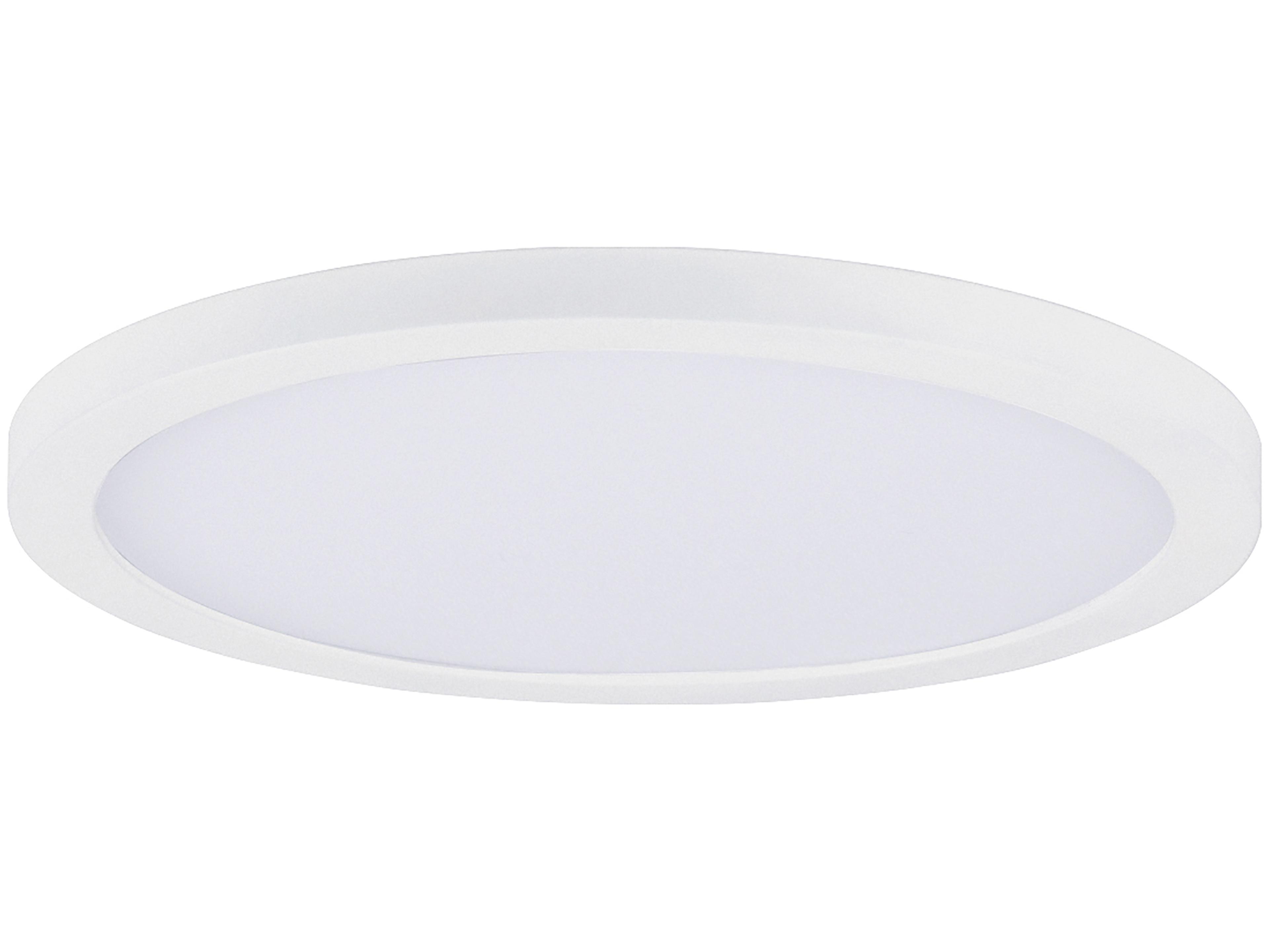 Chip 1-Light White Round Flush Mount