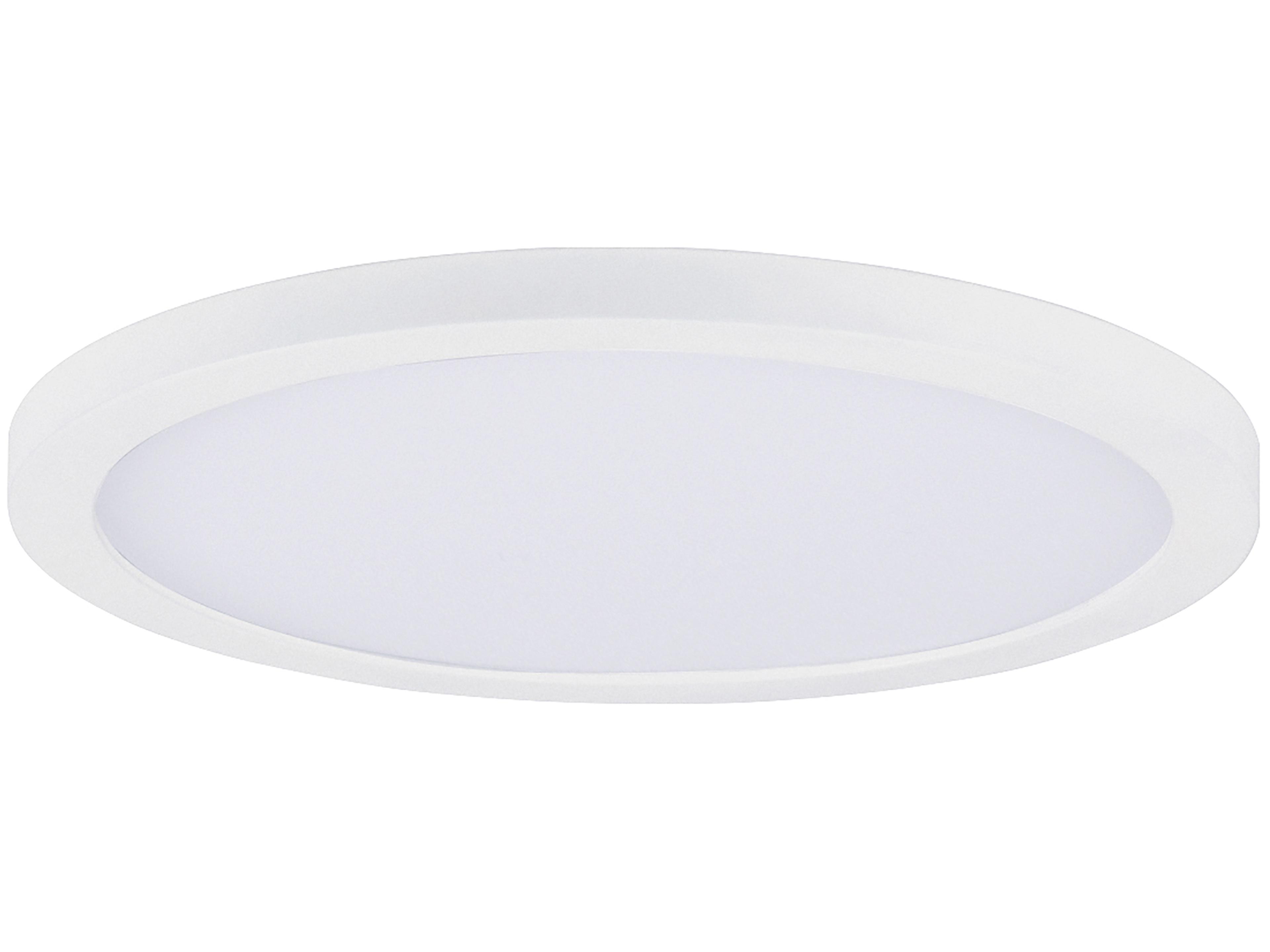 Chip 1-Light White Round Flush Mount