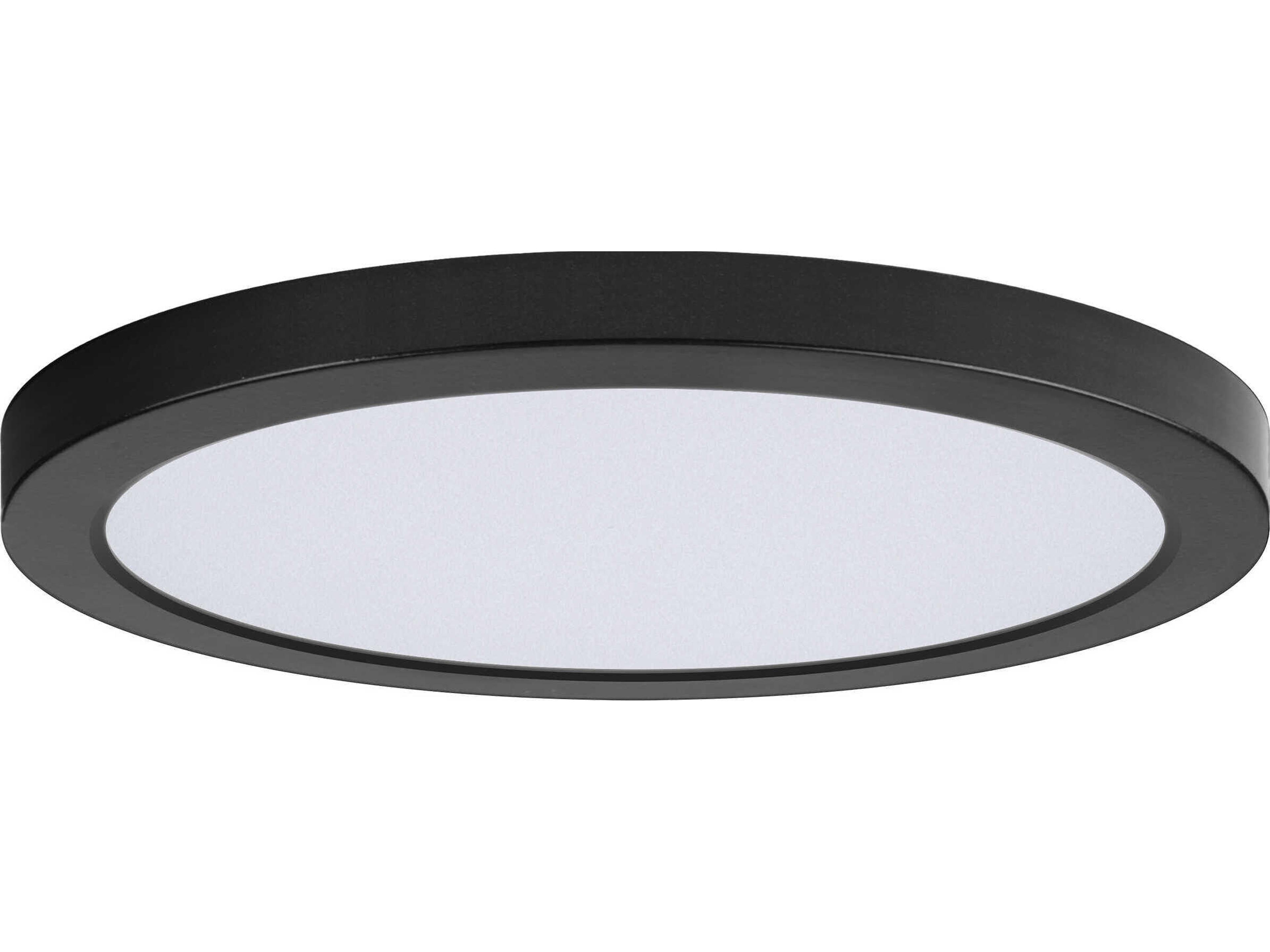 Chip 1-Light Black Round Flush Mount