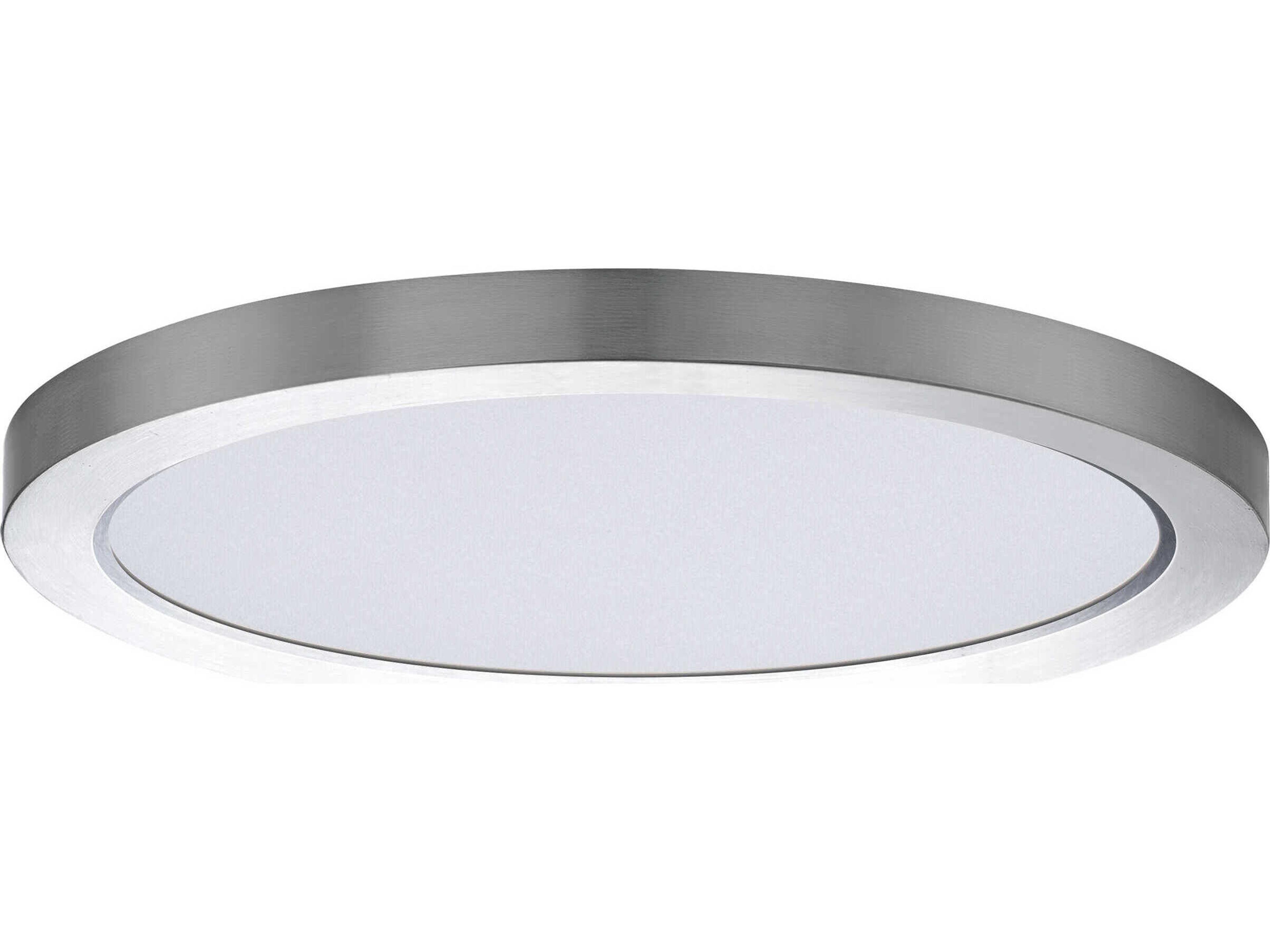 Chip 1-Light Satin Nickel Round Flush Mount