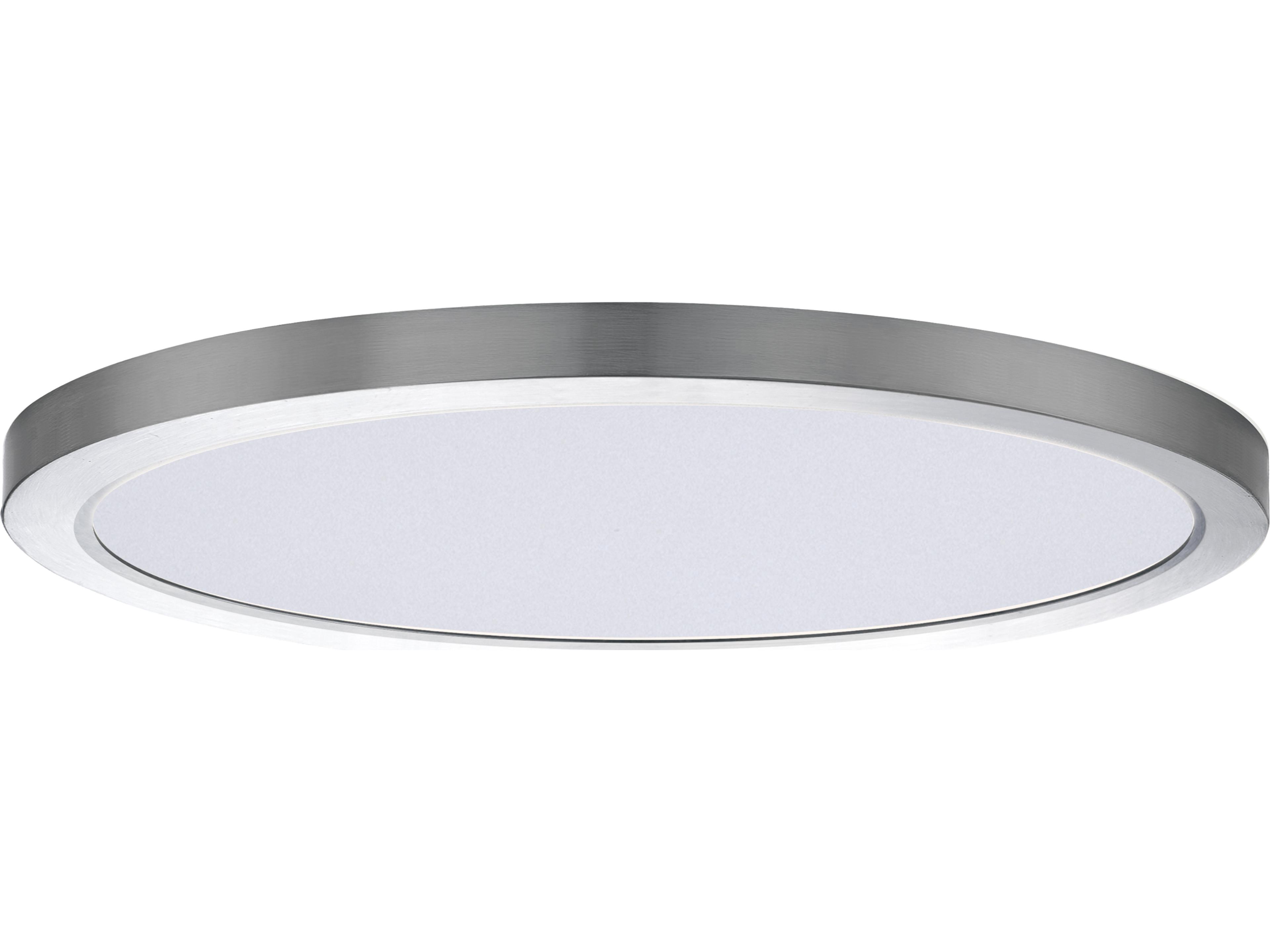 Chip 1- Light Satin Nickel LED Round Flush Mount