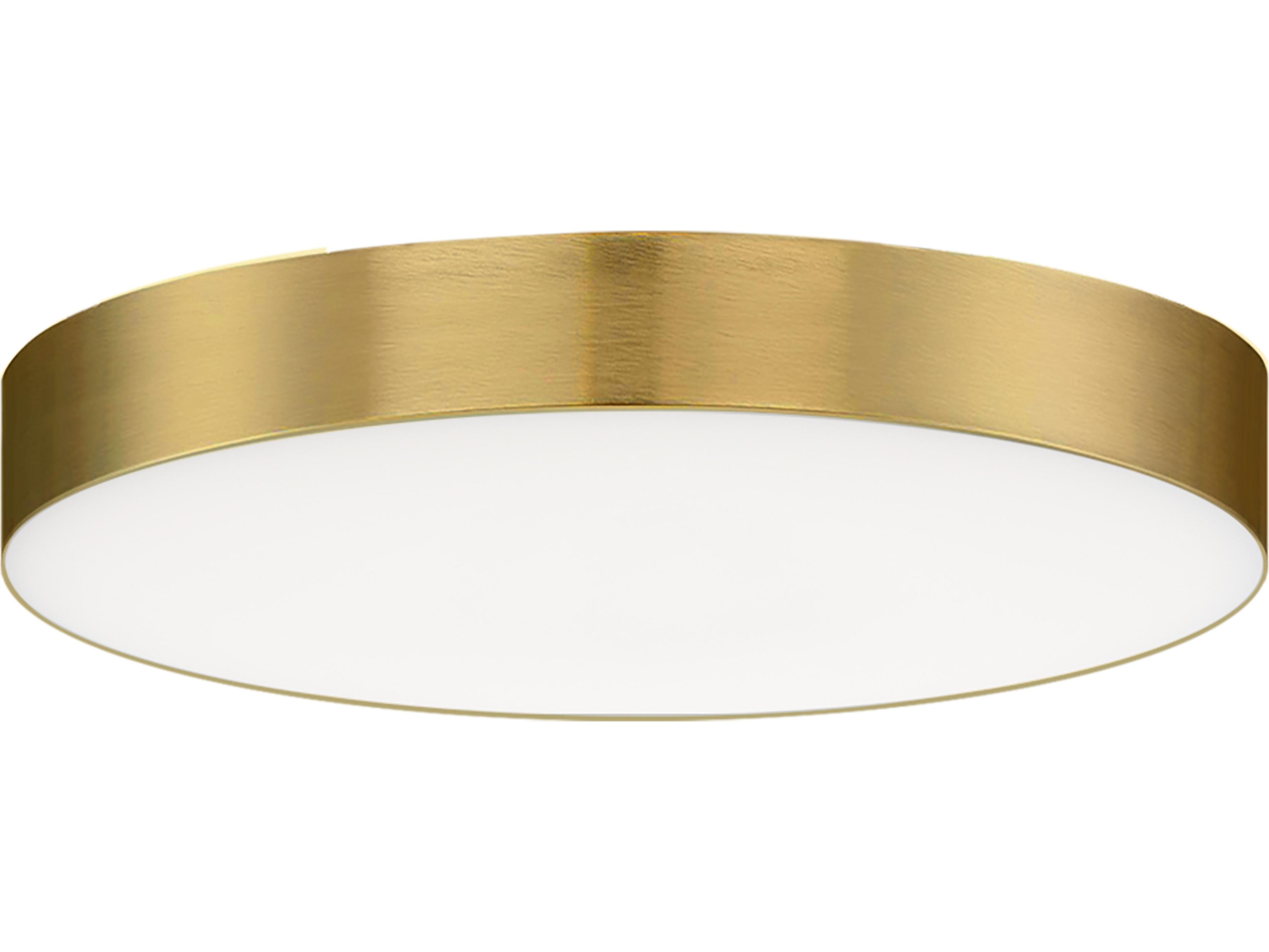 Trim 1- Light Satin Brass Drum Flush Mount