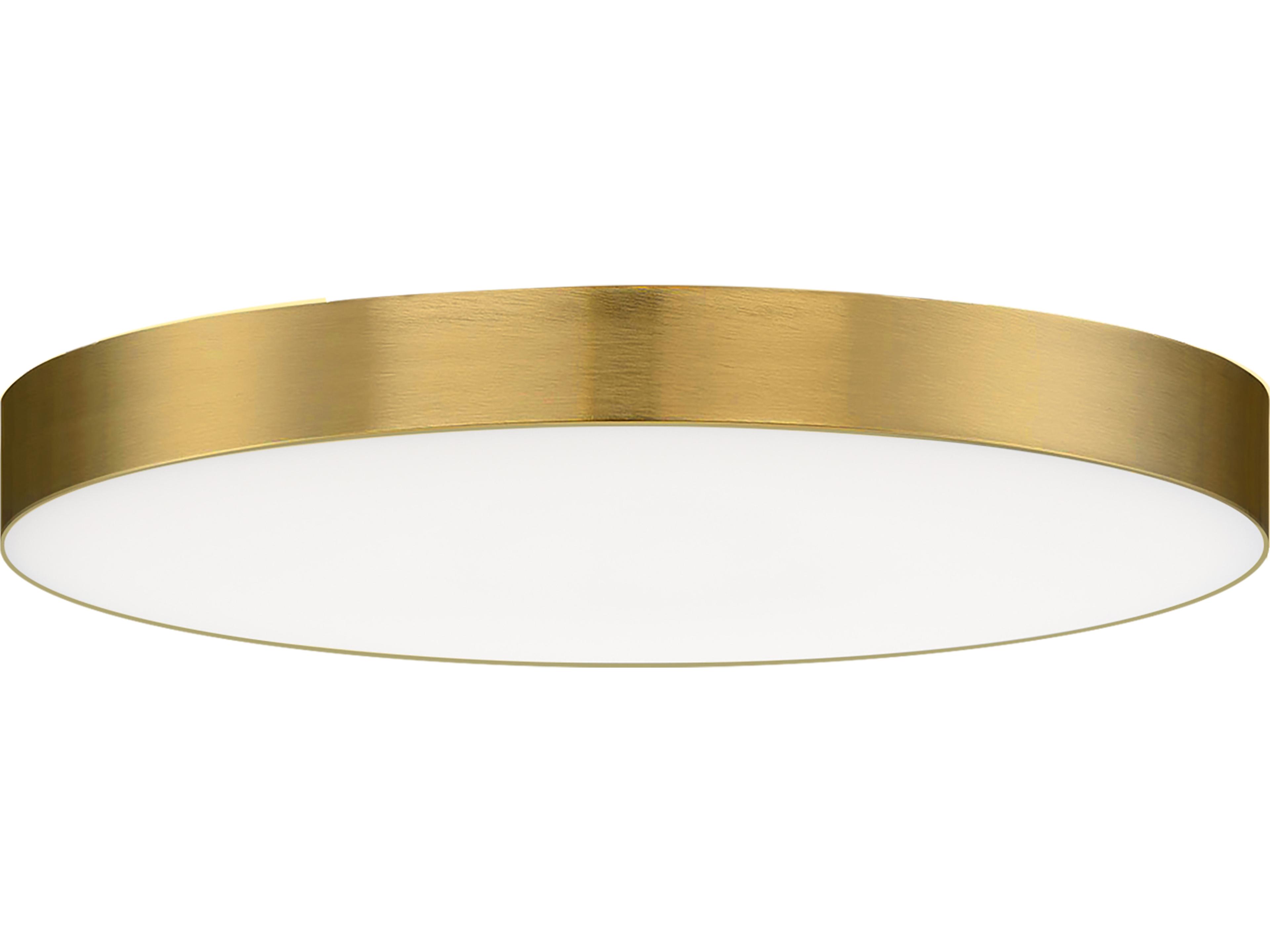 Trim 1- Light Satin Brass Drum Flush Mount