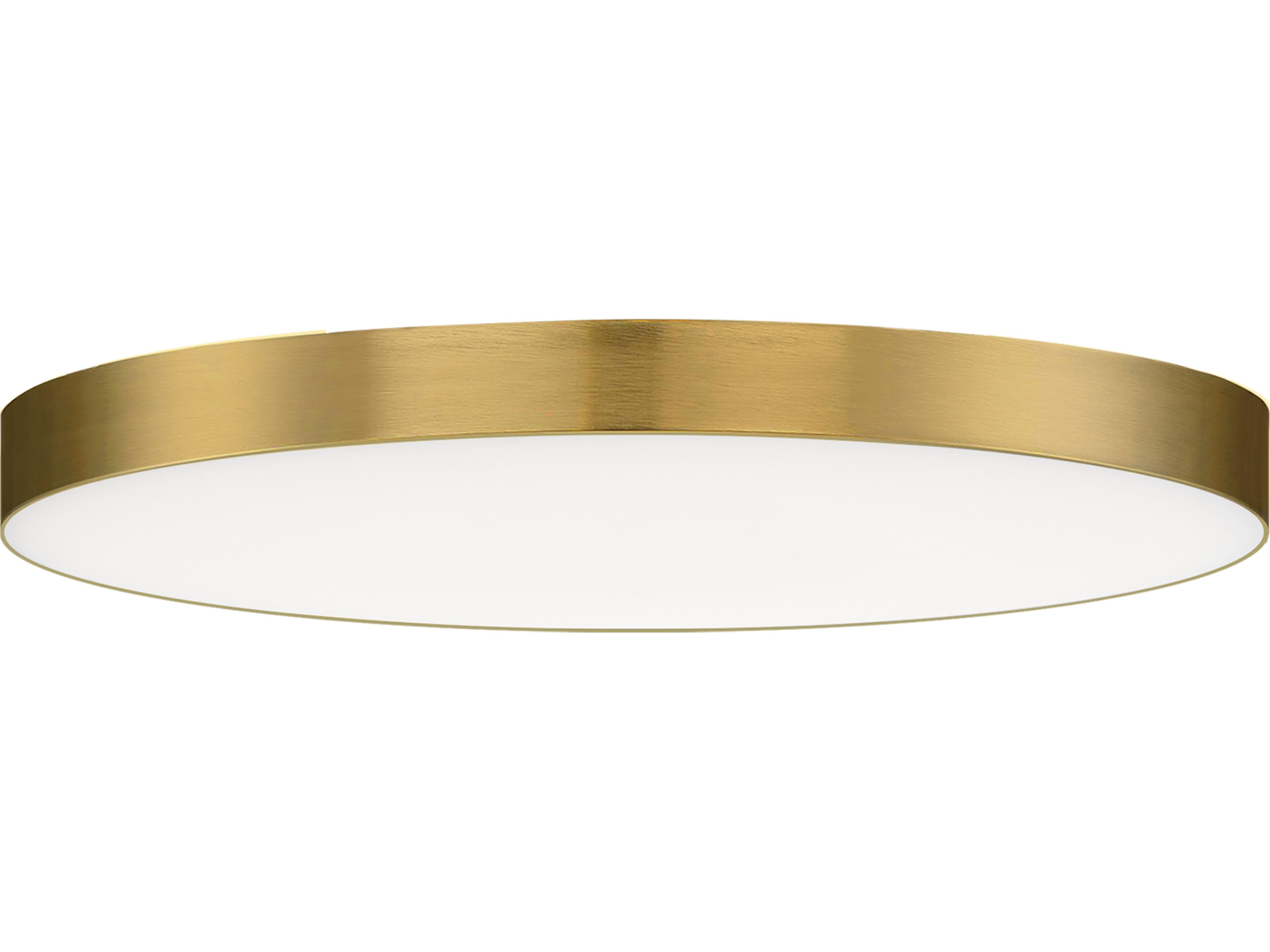 Trim 1- Light Satin Brass Drum Flush Mount