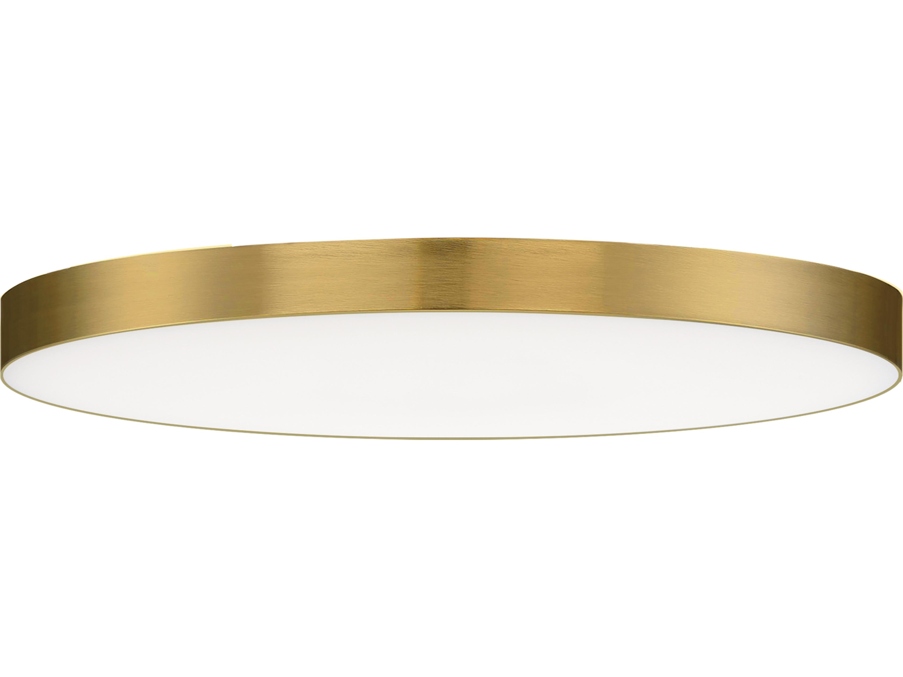 Trim 1- Light Satin Brass Round Flush Mount