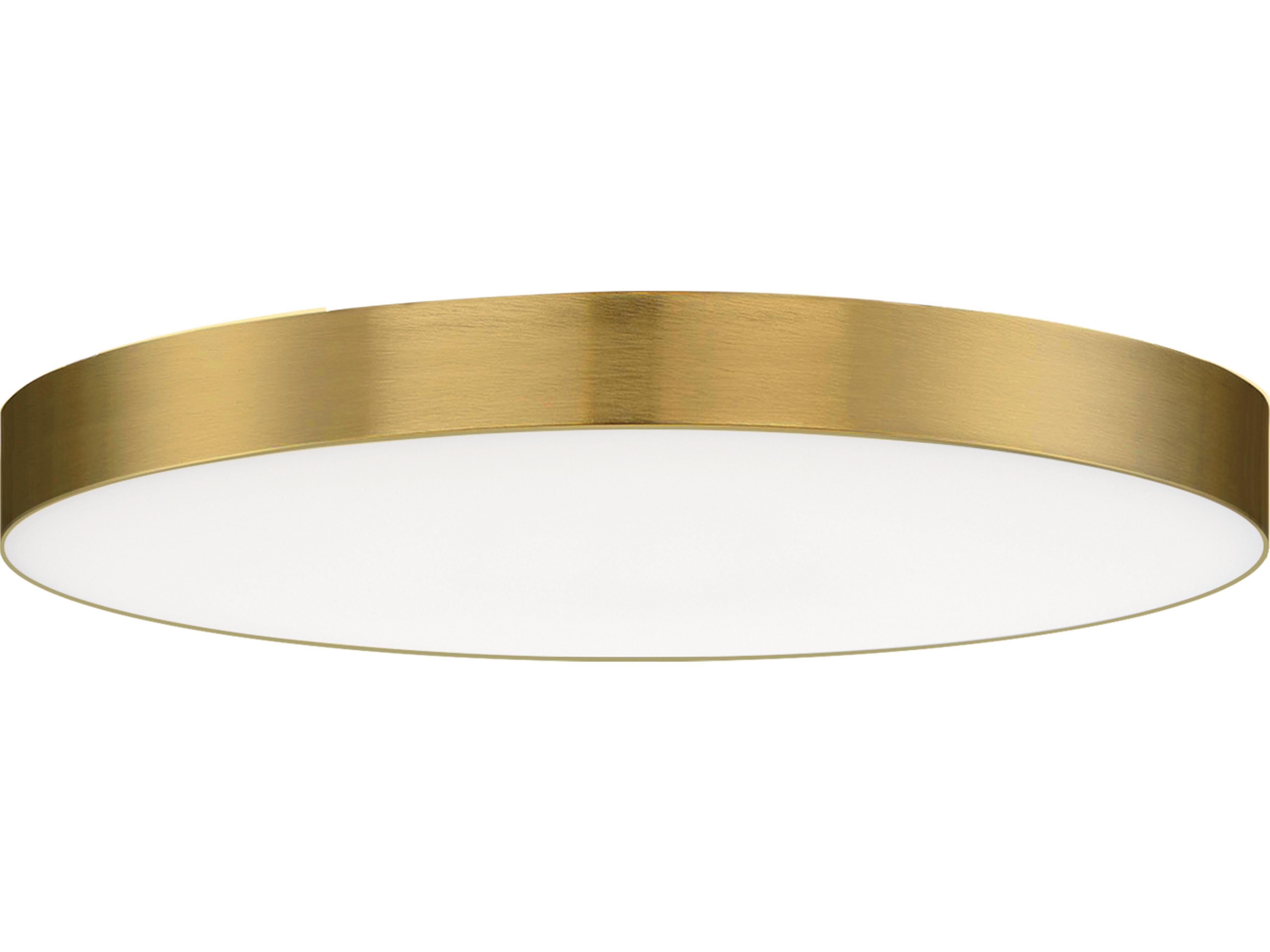 Trim 1- Light Satin Brass Drum Flush Mount