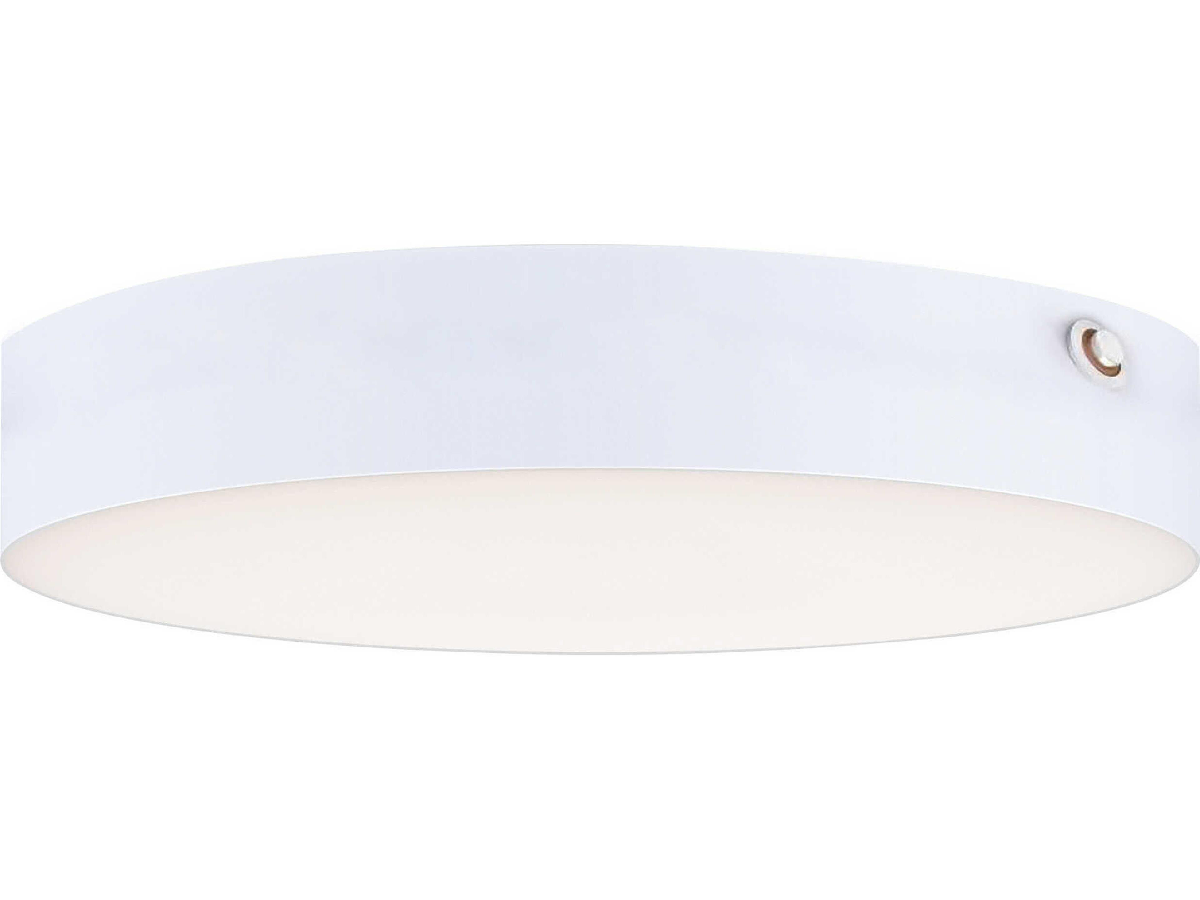 Trim 1-Light White Round Flush Mount