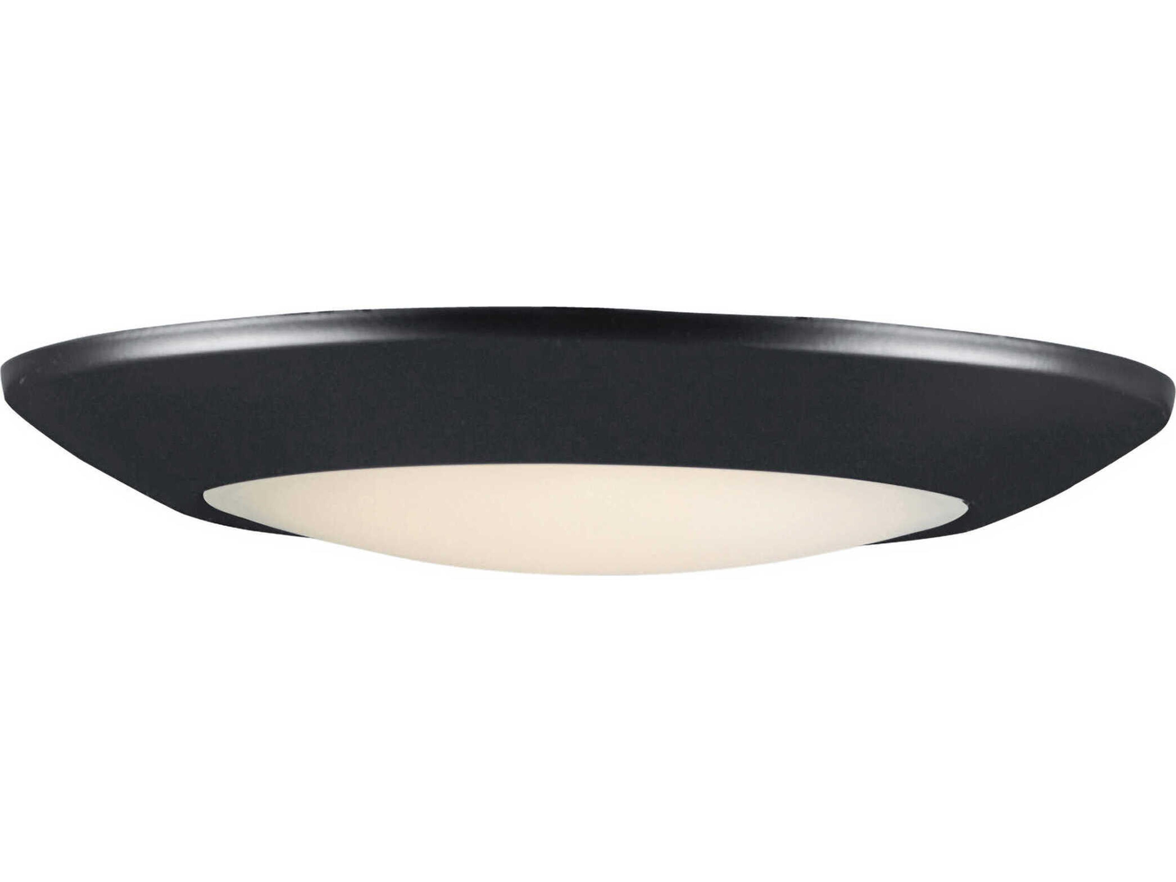 Diverse 1-Light Black Bowl Flush Mount