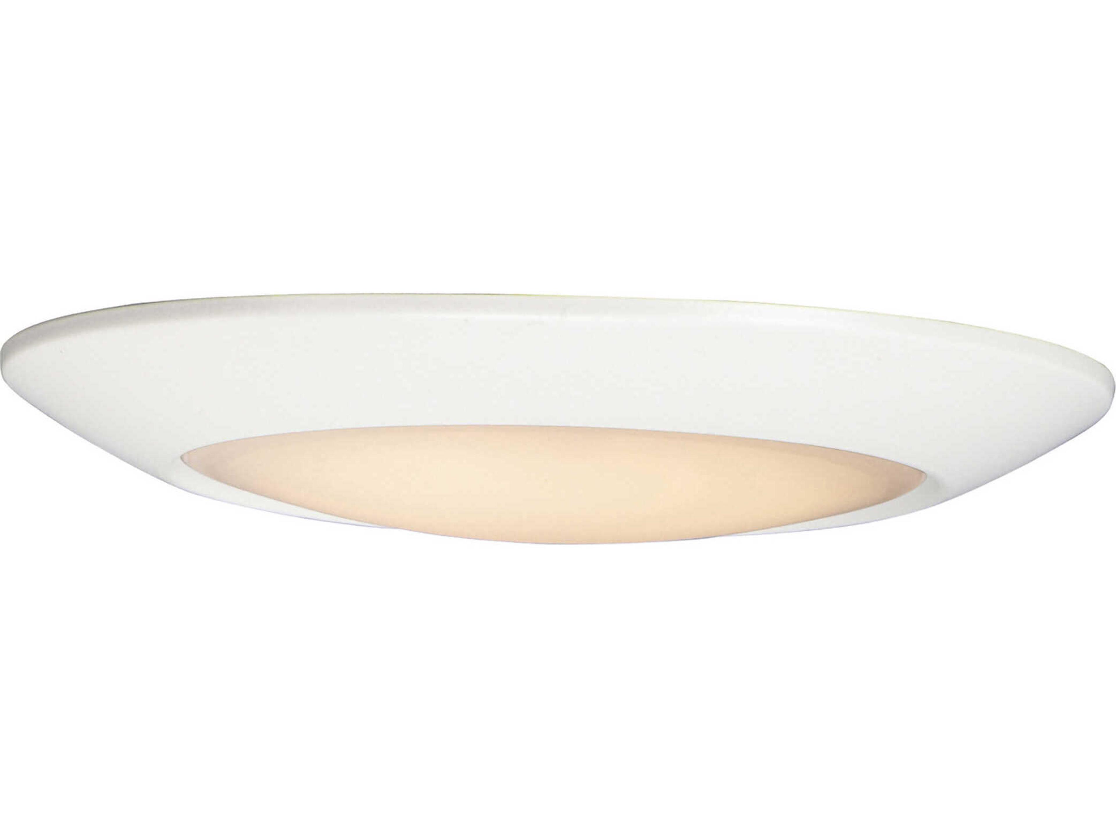 Diverse 1-Light White Bowl Flush Mount