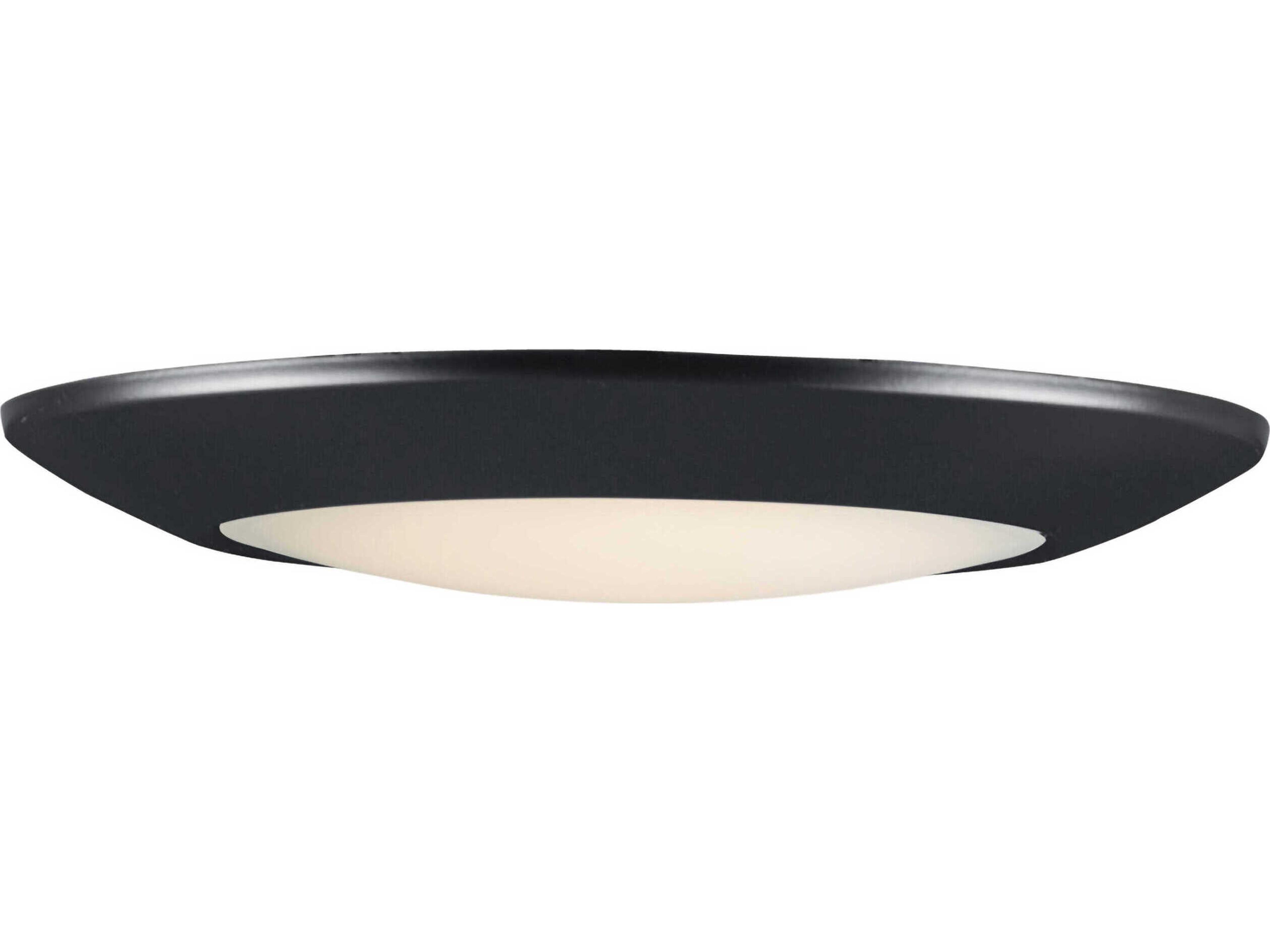 Diverse 1-Light Black Bowl Flush Mount