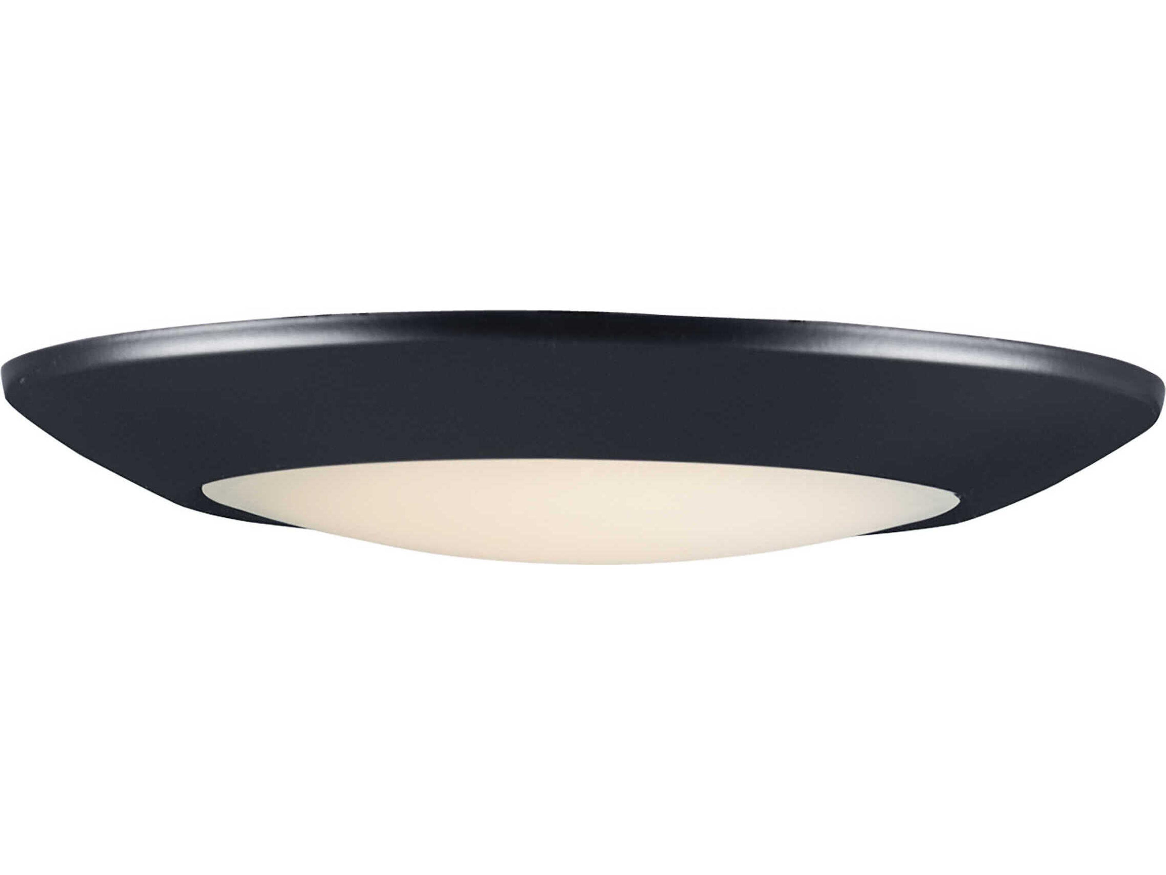 Diverse 1-Light Black Bowl Flush Mount