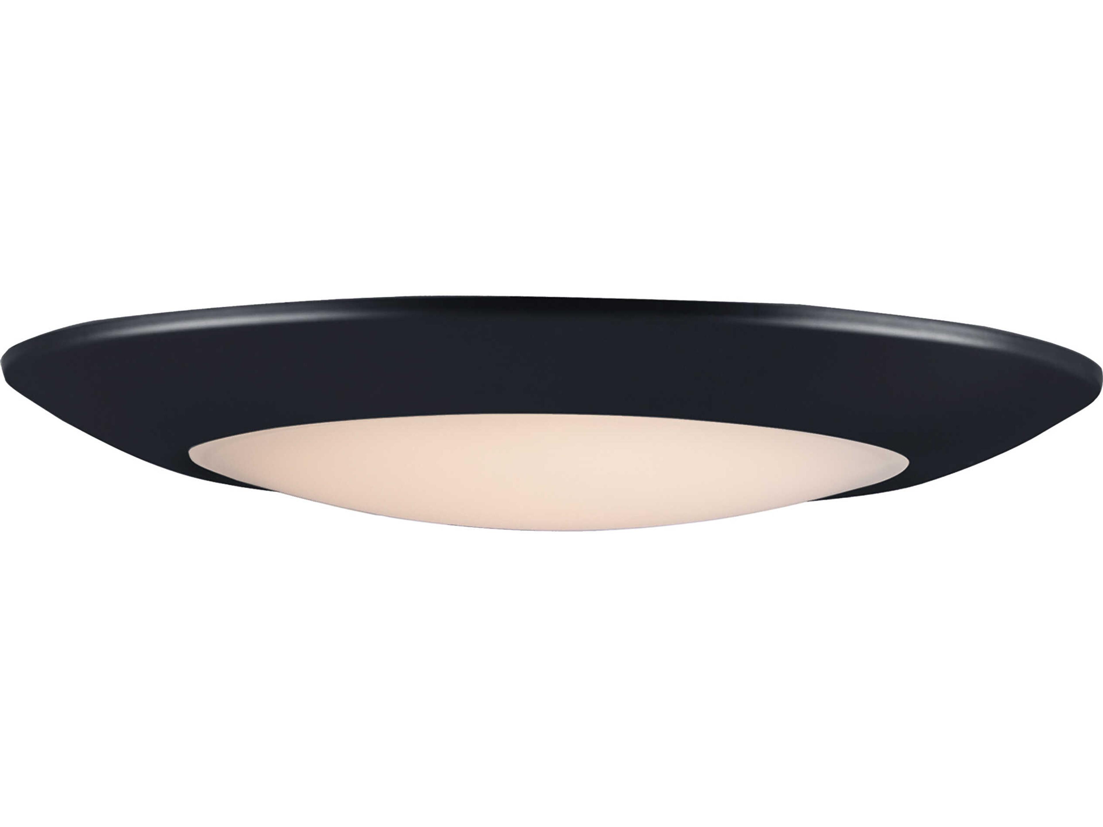 Diverse 1-Light Black Round Flush Mount
