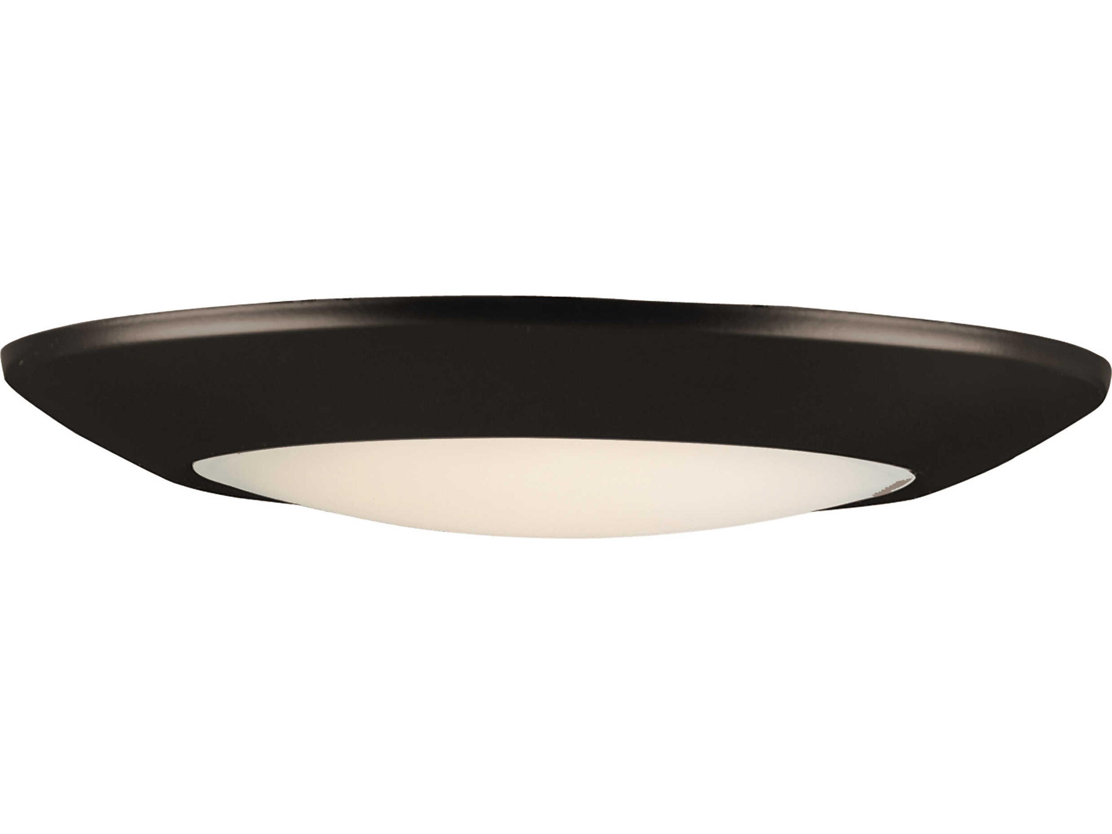 Diverse 1-Light Bronze Round Flush Mount