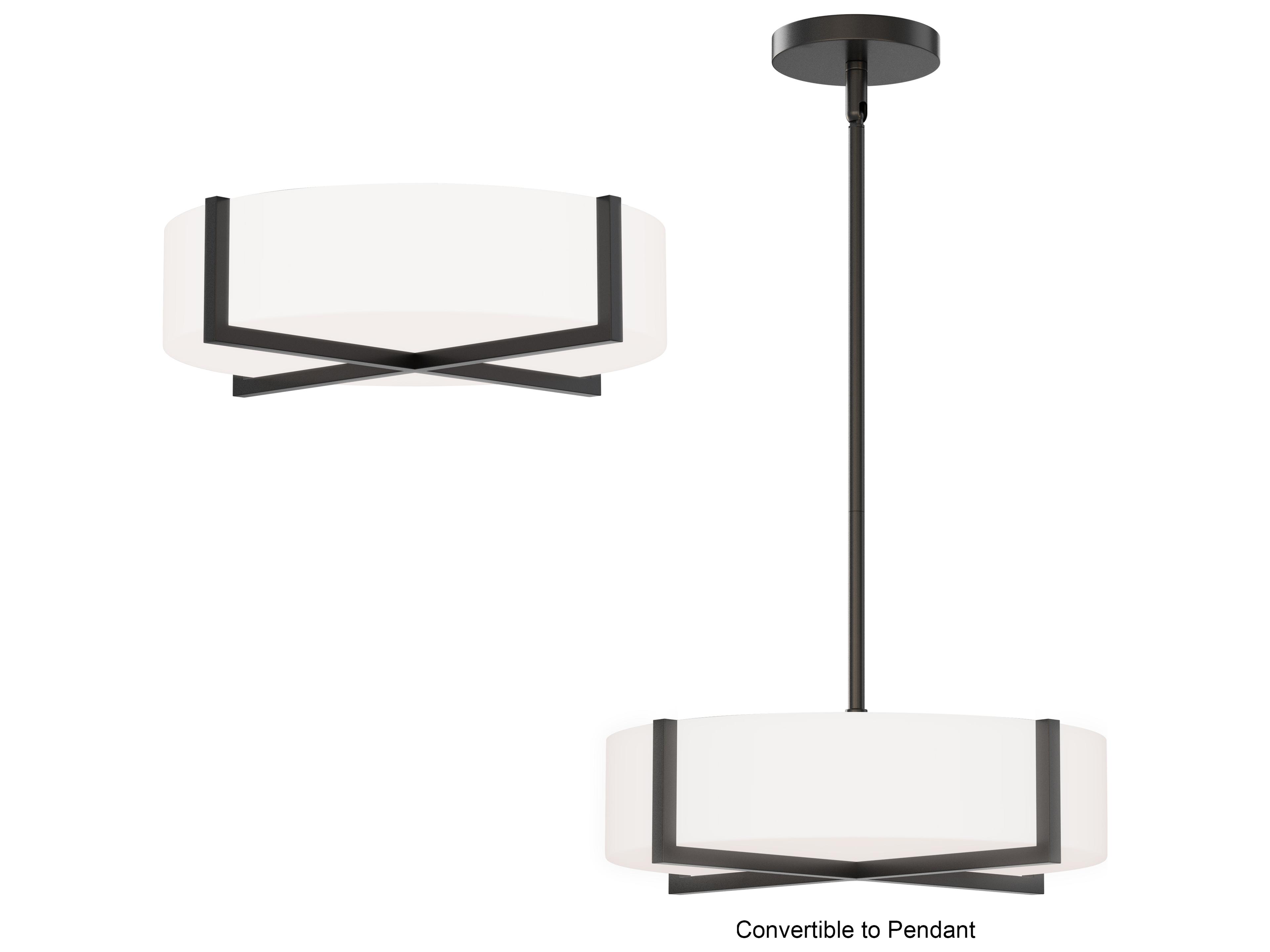 Maxim Lighting Dexter 1- Light Black Drum Semi Flush Mount