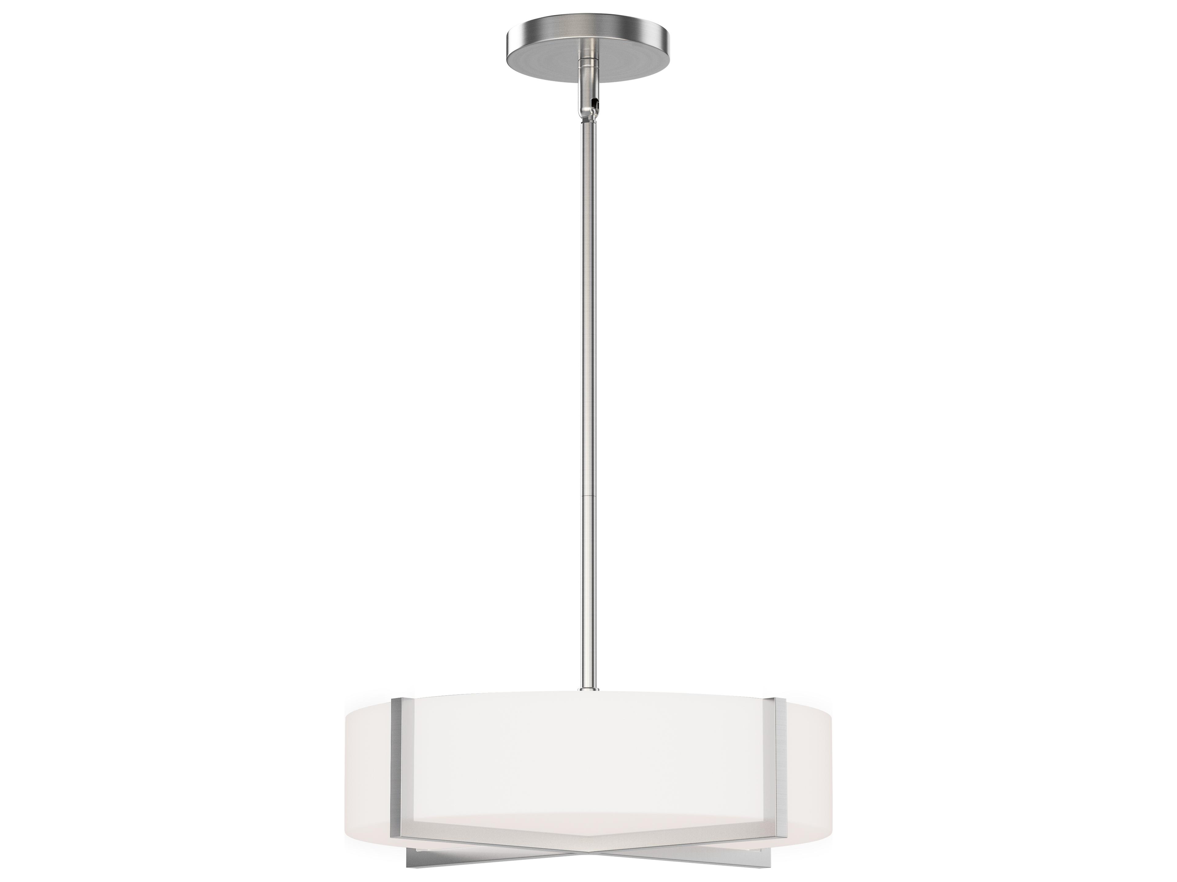 Dexter 1- Light Satin Nickel Drum Semi Flush Mount