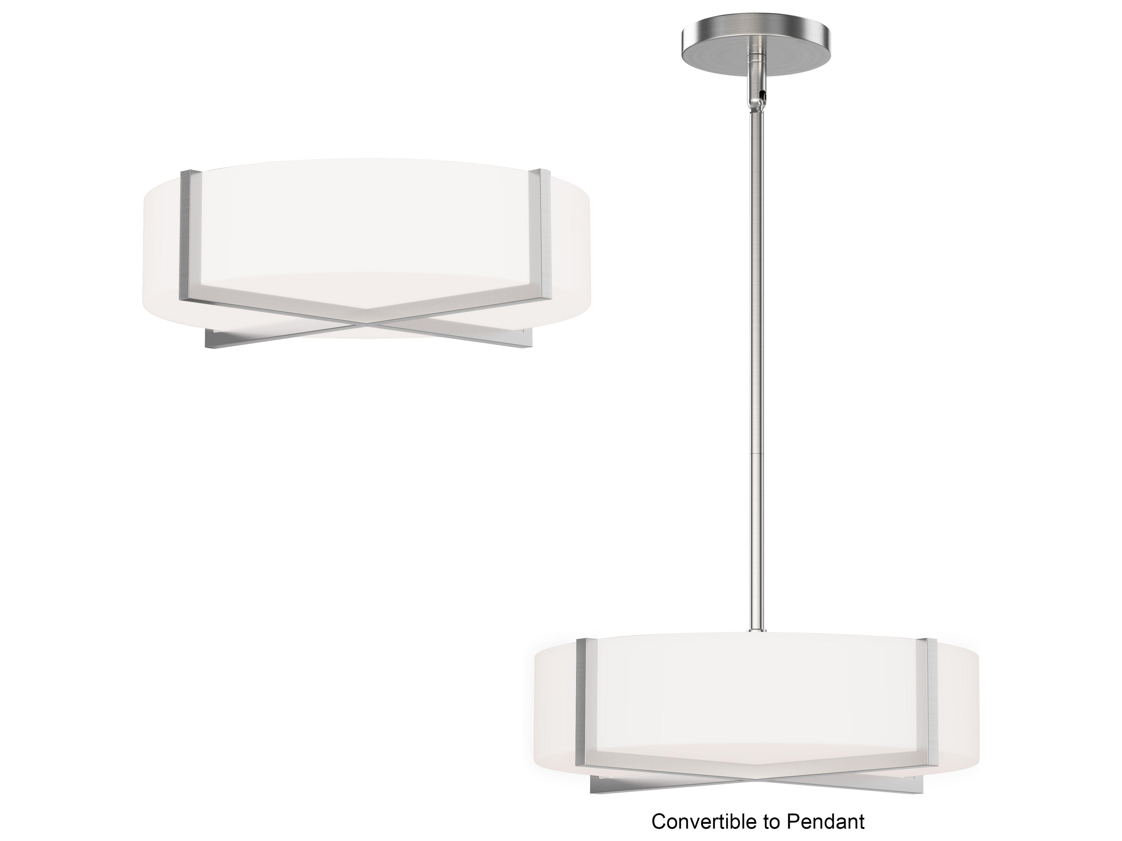 Maxim Lighting Dexter 1- Light Satin Nickel Drum Semi Flush Mount