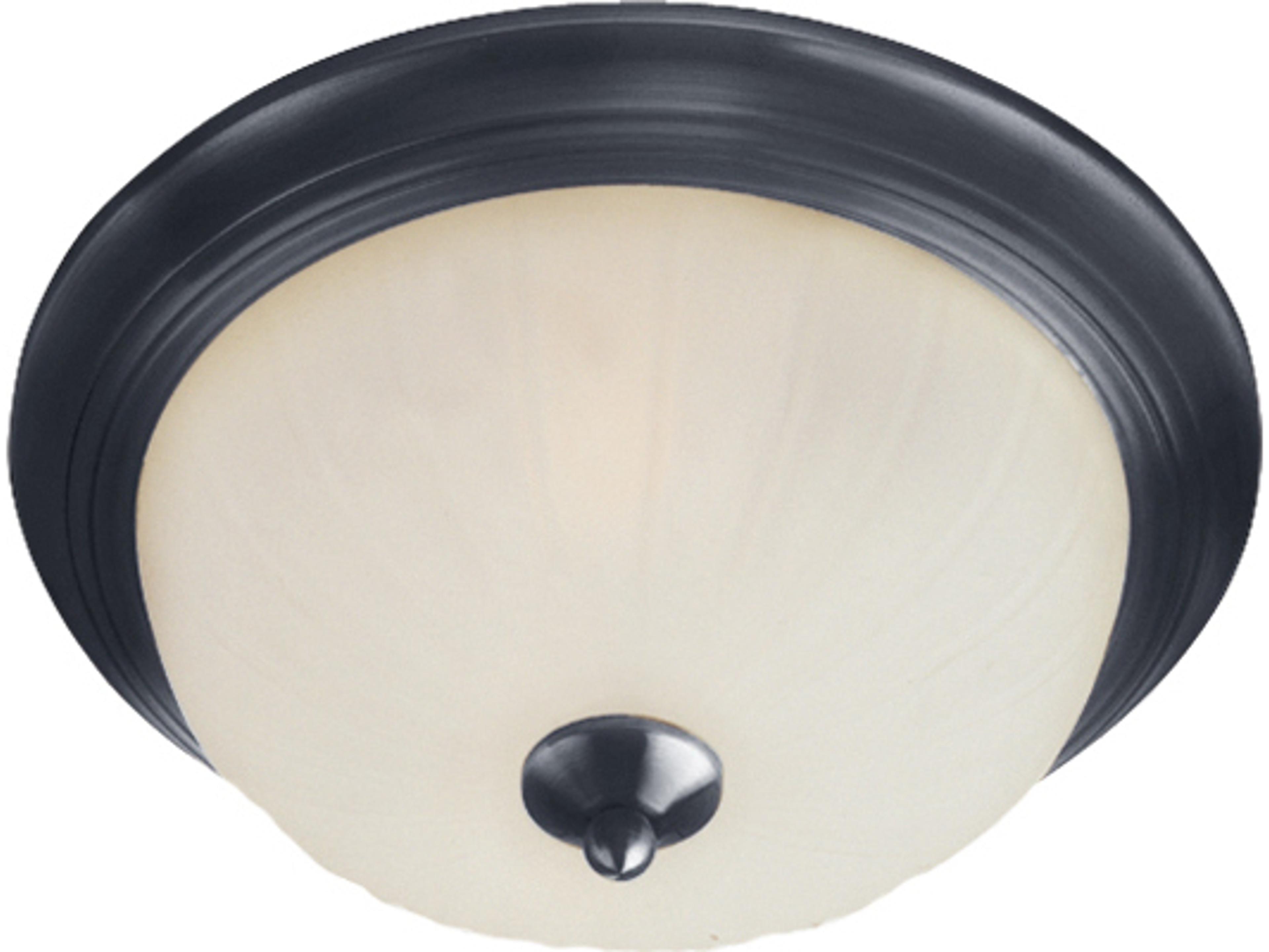 Essentials 3-light Black Bowl Flush Mount